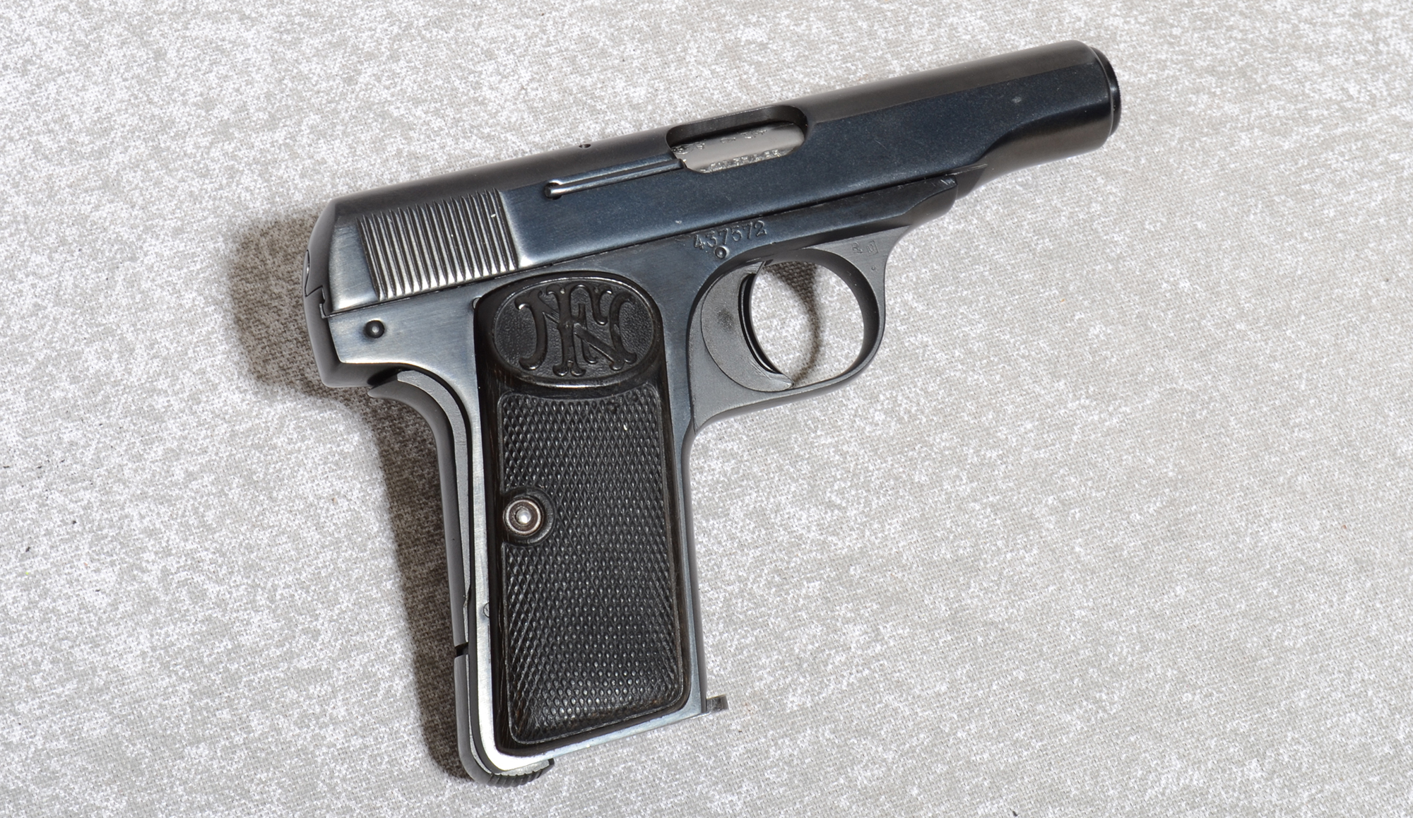 Browning 1910/55 Pistol, 7.65mm (.32 Cal.), 3.3/8 Inch Barrel, 1 1/4 lbs. - Browning