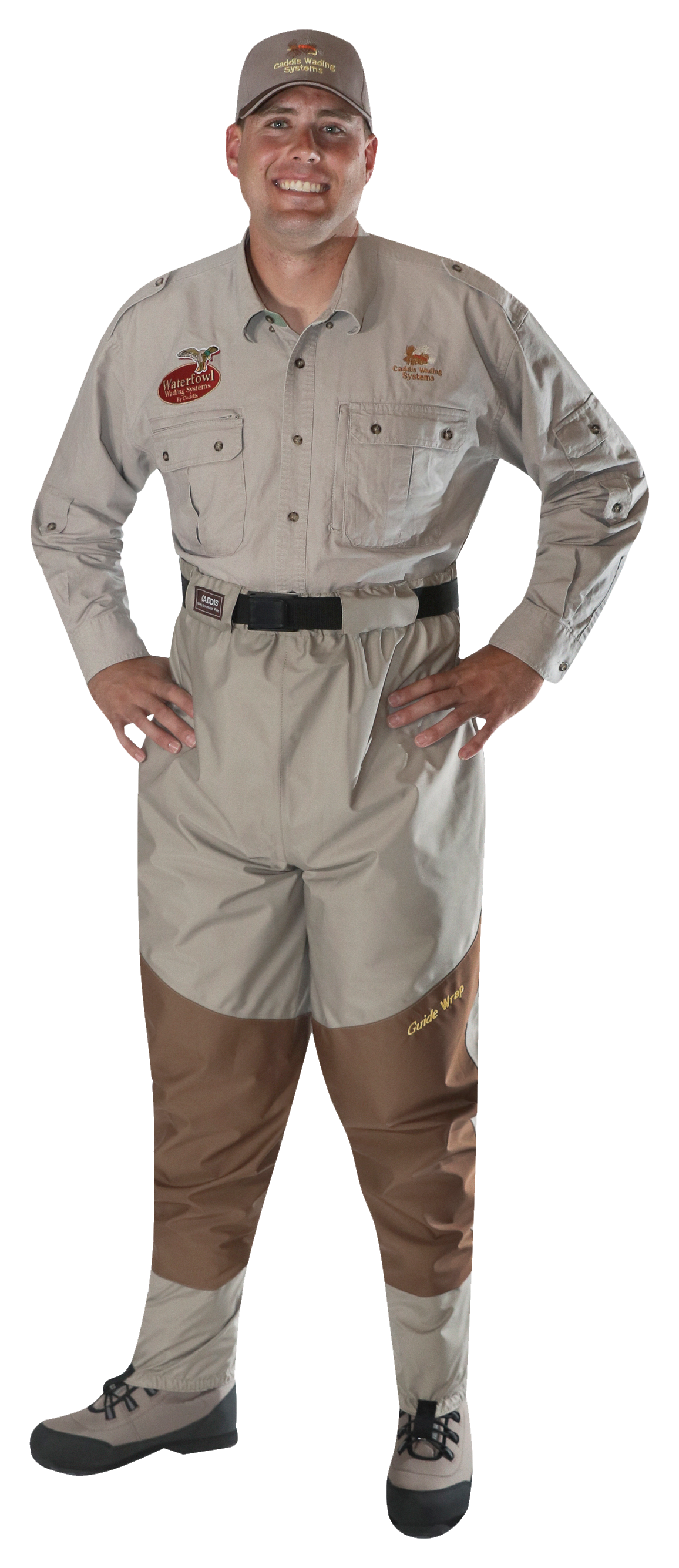 Caddis Deluxe Waist High Breathable Waders for Men - Taupe - XL