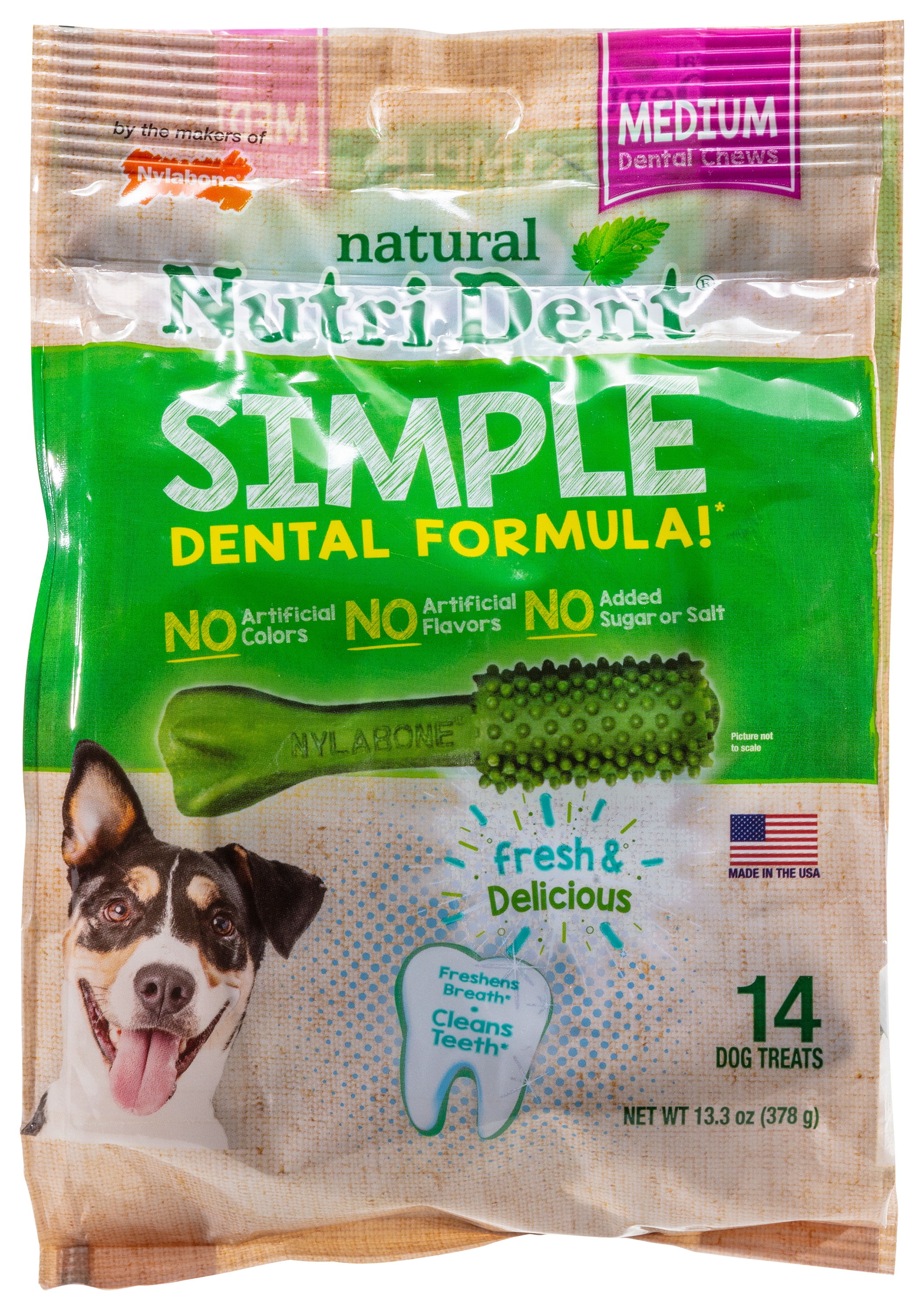 Nylabone NutriDent Simple Dental Formula Dog Chew Treats
