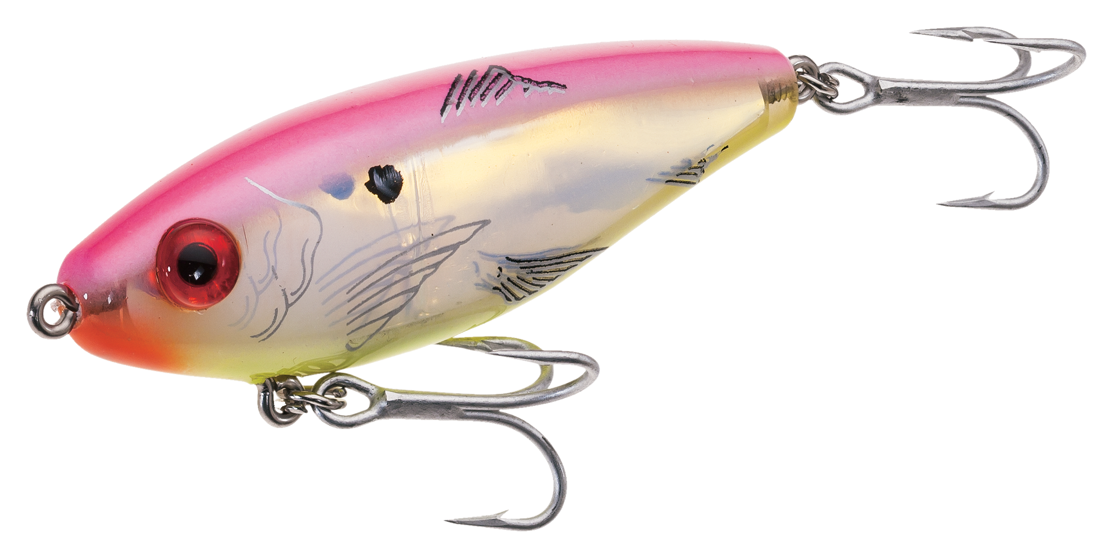 Image of MirrOlure MirrOdine Suspending Twitchbait - 3-3/4″ - Hot Pink/Chartreuse