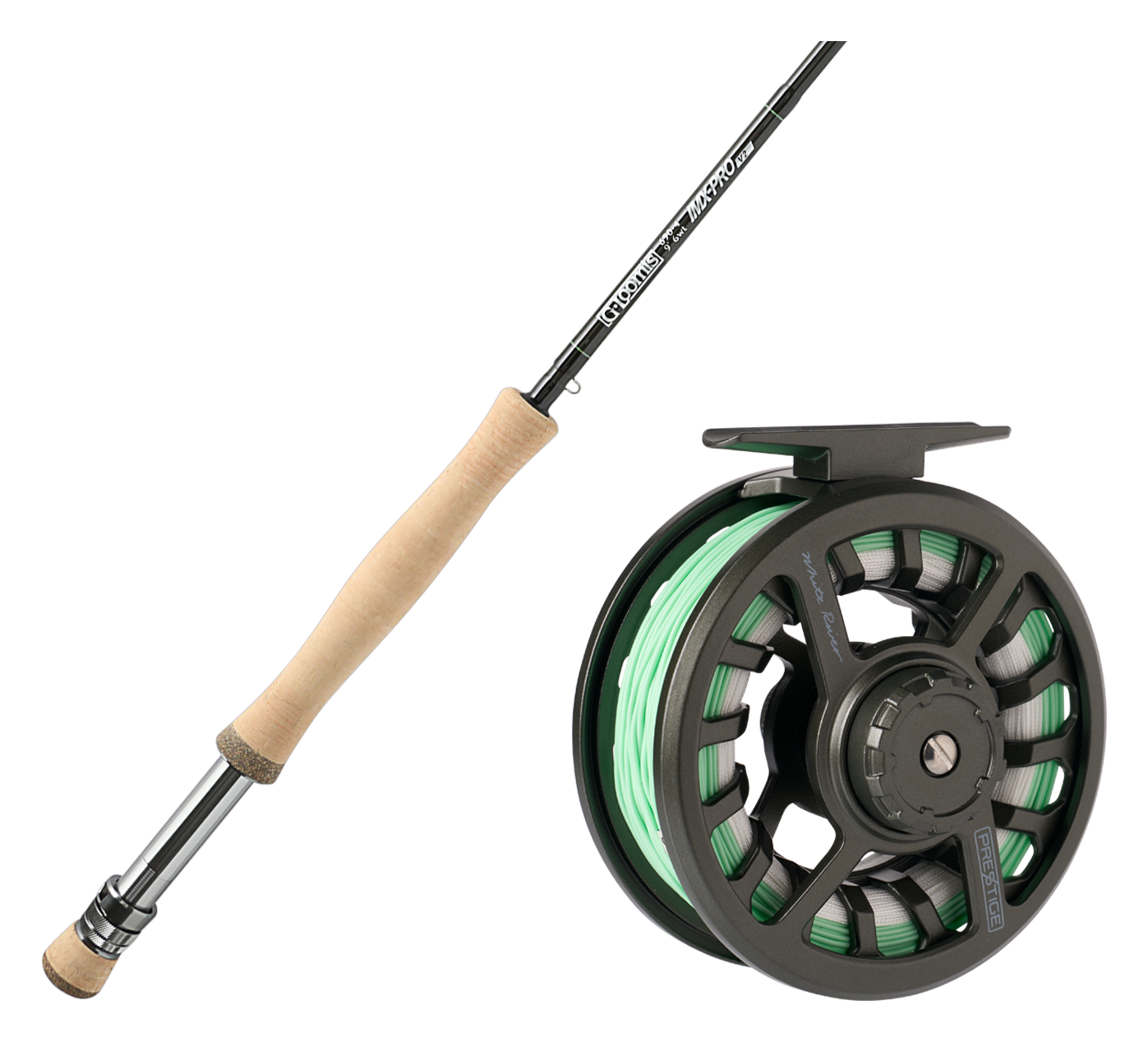 G.Loomis IMX-Pro V2 Fly Rod and White River Fly Shop Prestige Loaded Fly Reel Combo - 6WT