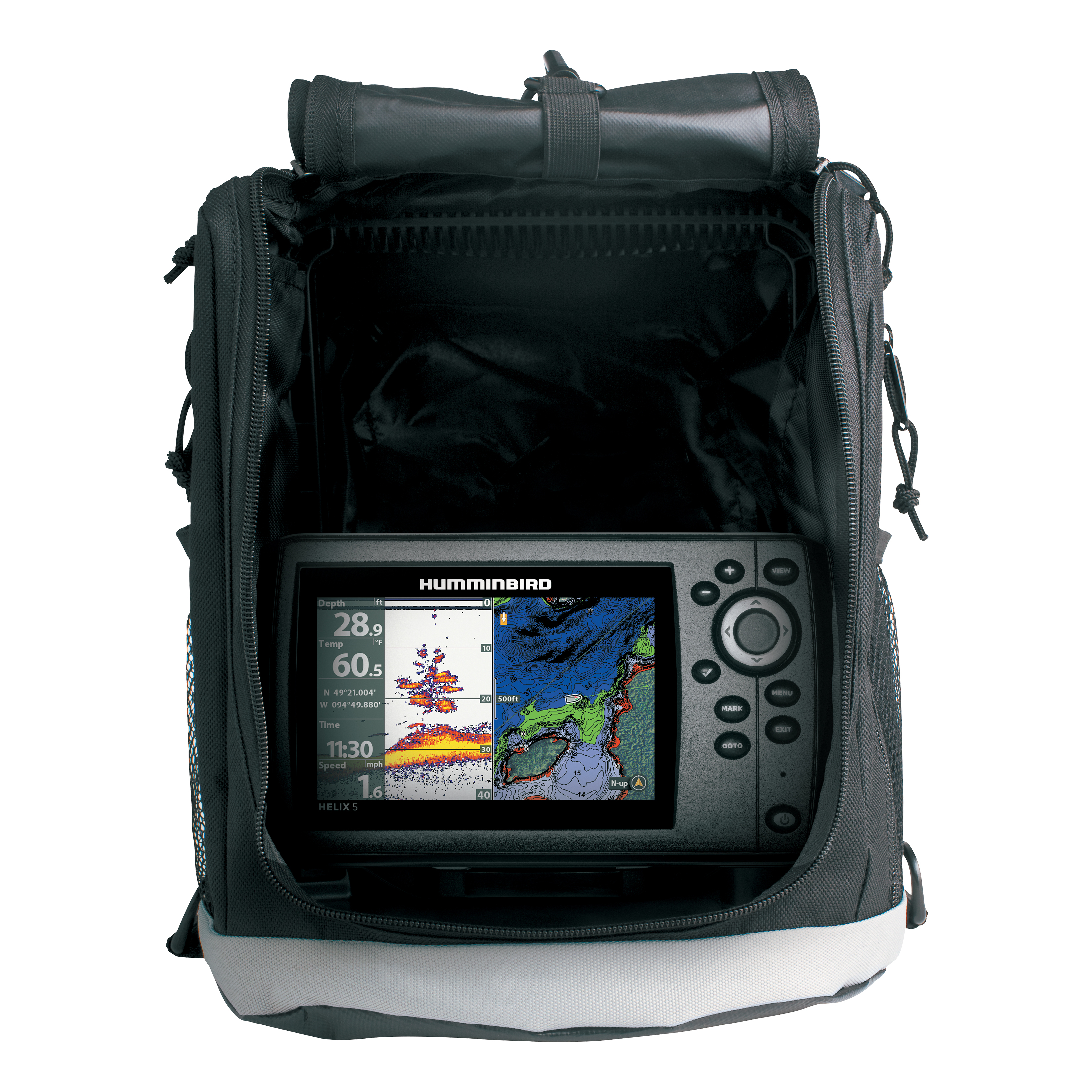 Humminbird HELIX 5 CHIRP GPS G2 PT Fish Finder/Chartplotter with Portable Carrying Case