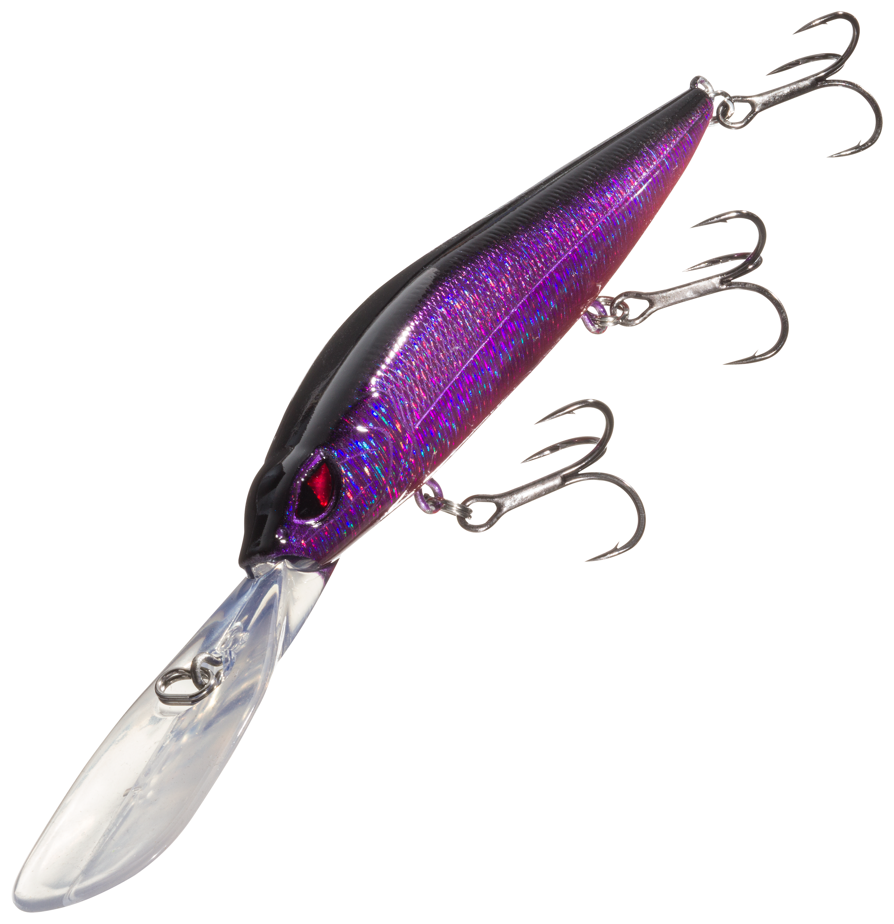 Image of Bass Pro Shops XPS Mean Eye Walleye Series Deep-Running Minnow - 4-1/2' - Purple Passion