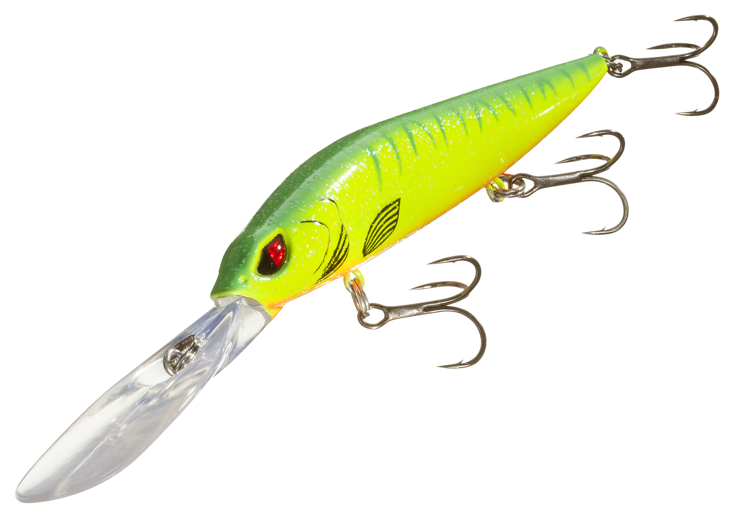 Image of Bass Pro Shops XPS Mean Eye Walleye Series Deep-Running Minnow - 4-1/2' - Lemon Lime