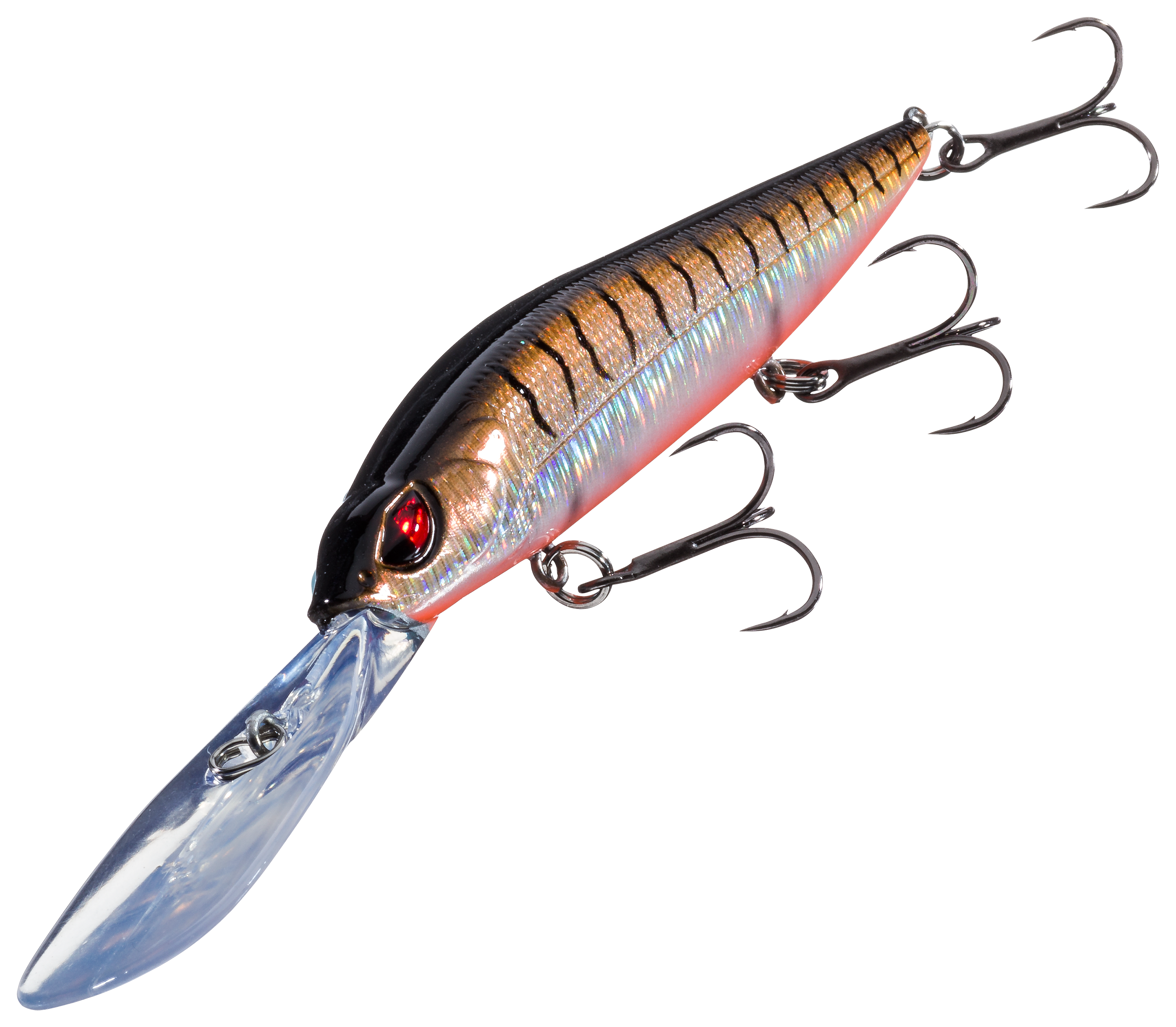 Image of Bass Pro Shops XPS Mean Eye Walleye Series Deep-Running Minnow - 4-1/2' - Bengal Tiger