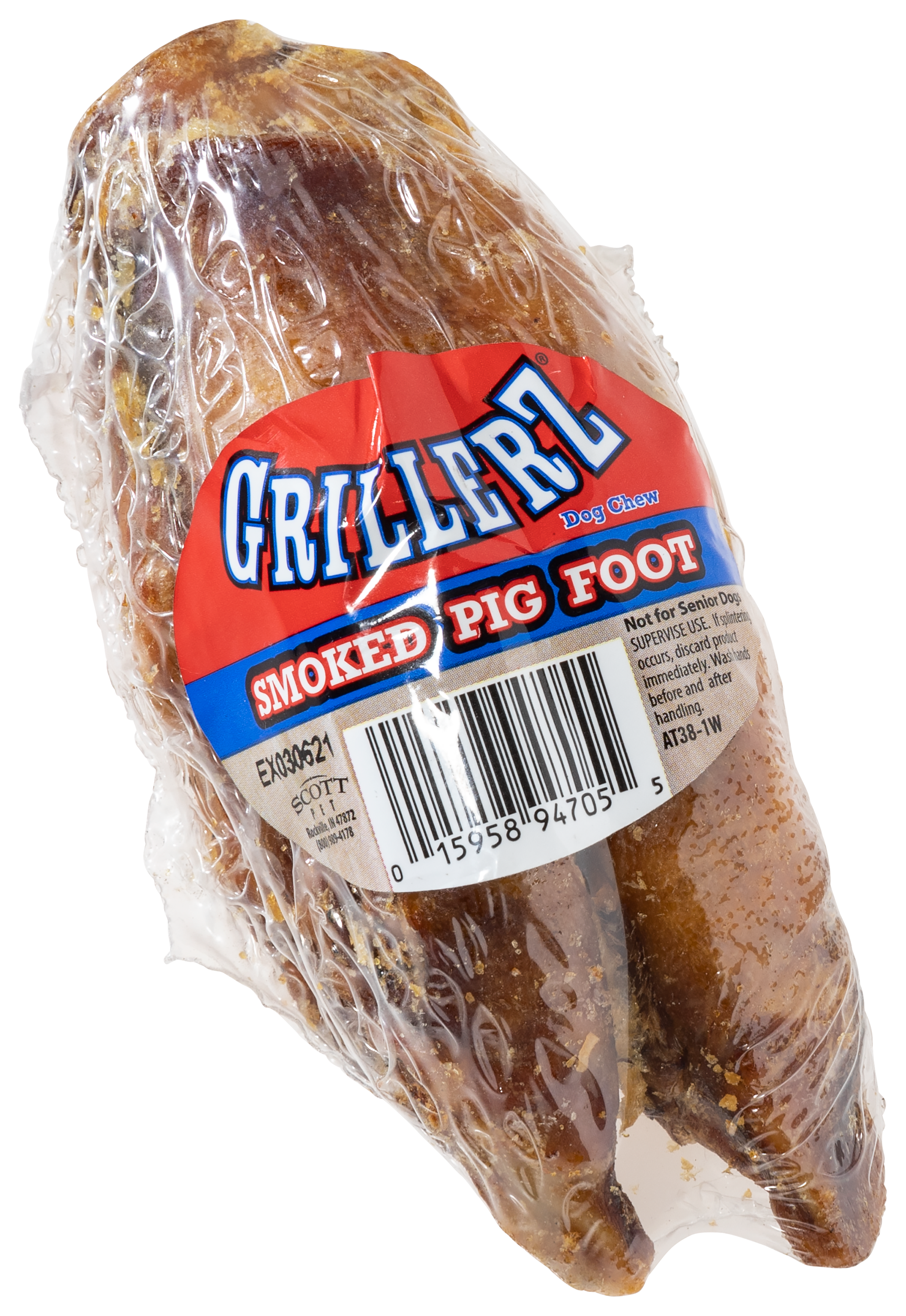 Scott Pet Grillerz Smoked Pig Foot Dog Treat - Scott Pet Grillerz