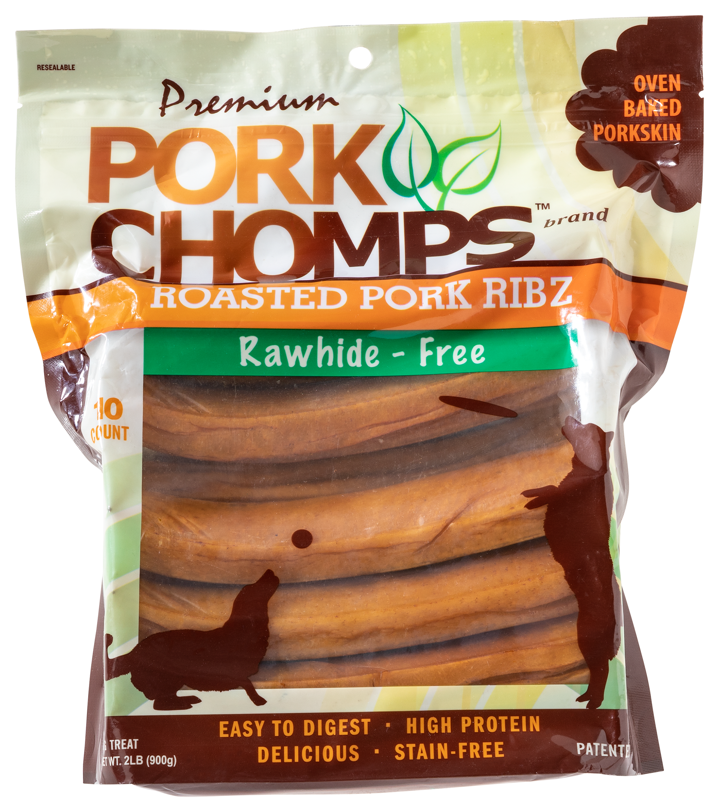 Pork Chomps Roasted Pork Ribz Dog Treats - Pork Chomps