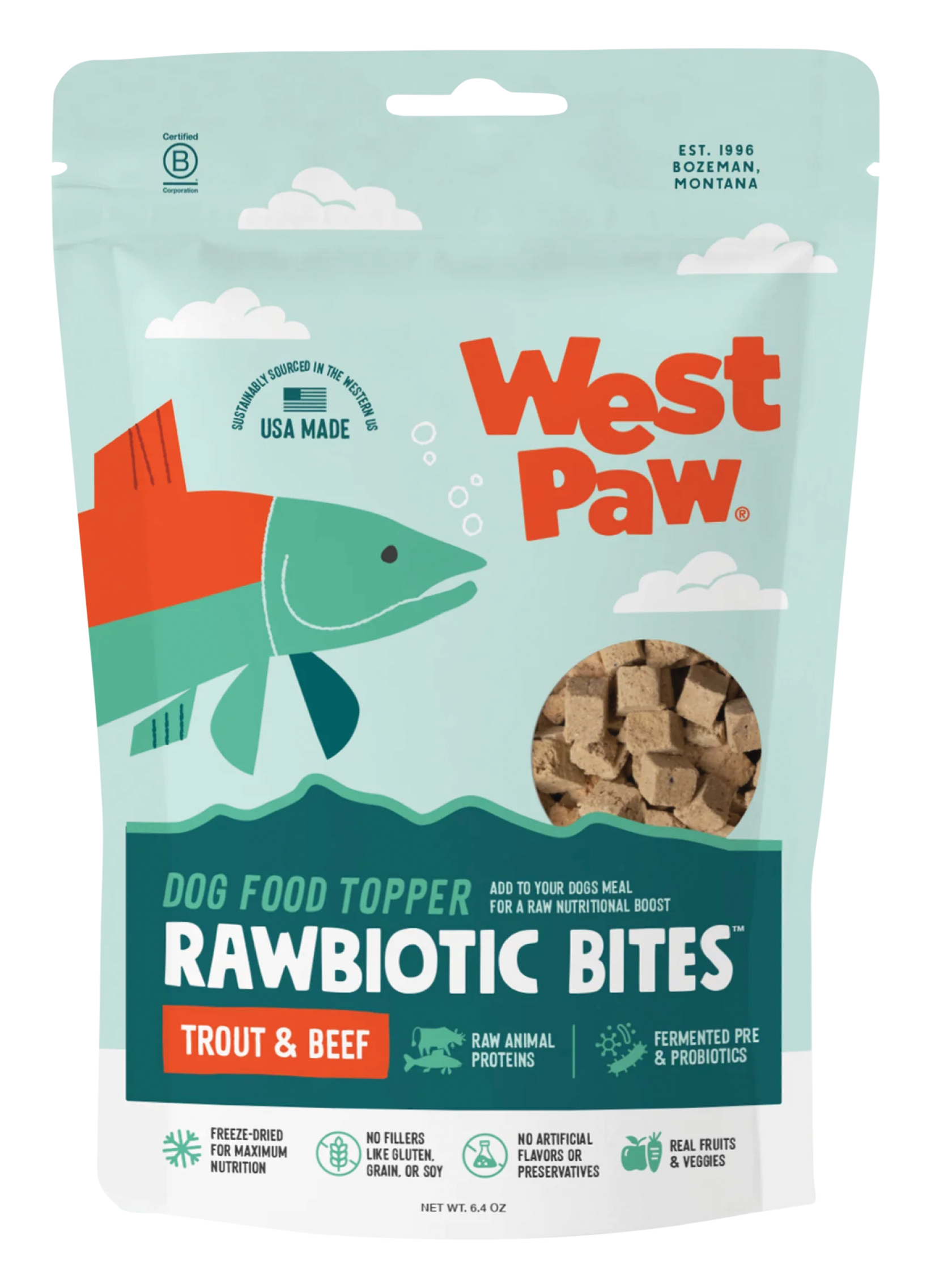 West Paw Trout and Beef Dog Food Topper
