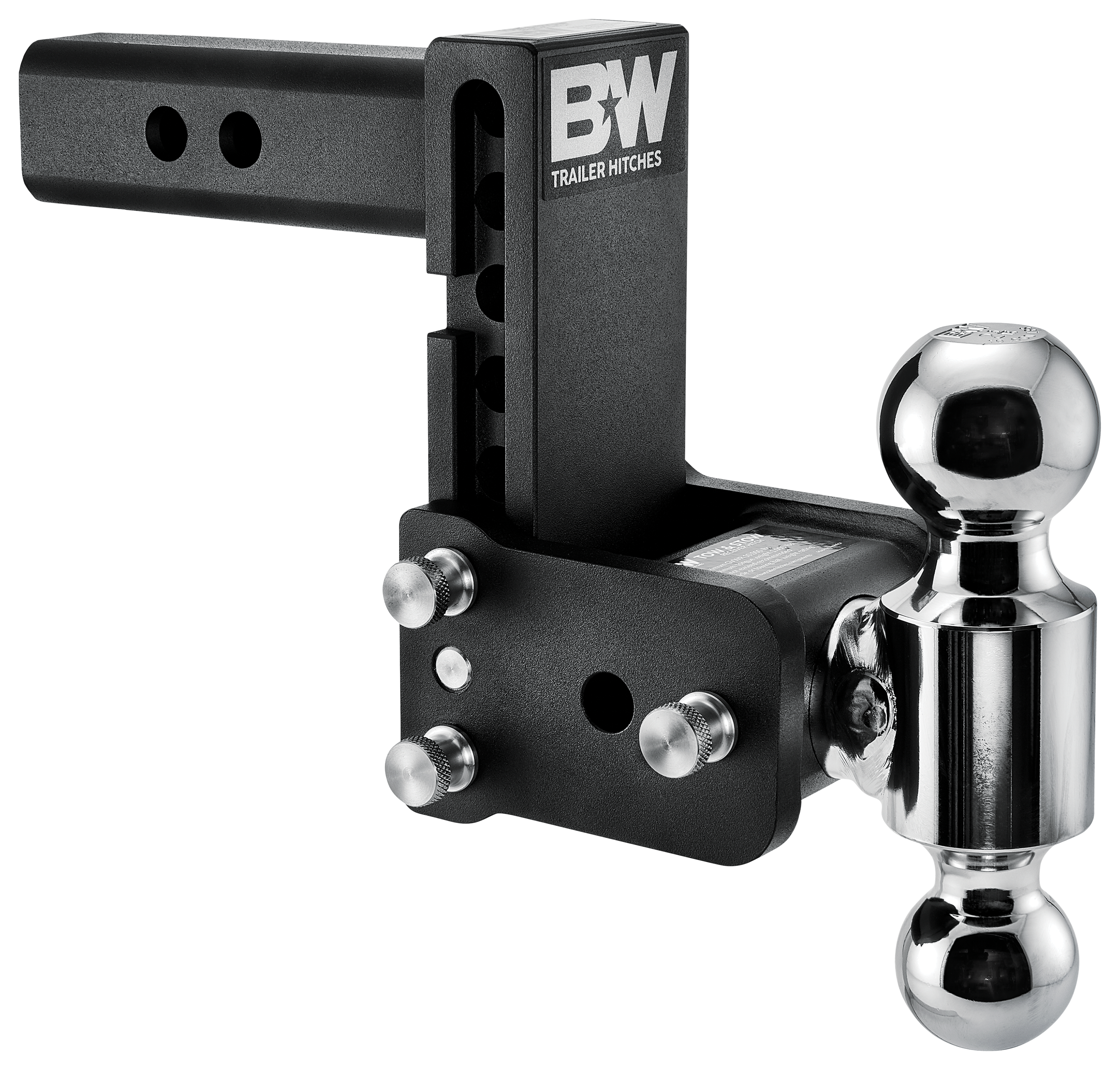 B&ampW Trailer Hitches Tow &Stow Receiver Hitch - Dual-Ball 2″ Shank - 5″ Drop/5.5″ Rise - B&W Trailer Hitches