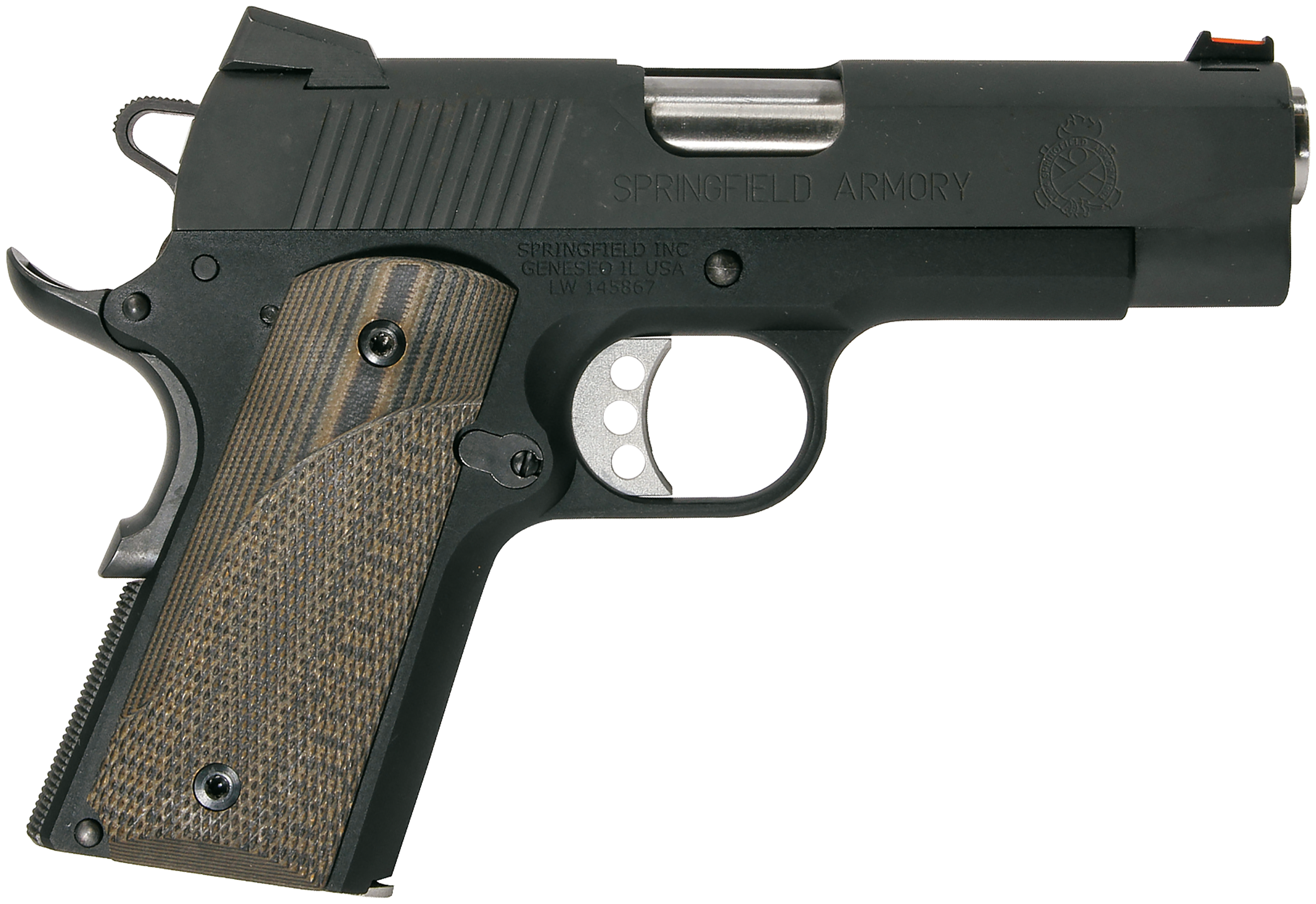 Pachmayr G10 Dominator Pistol Grip - Green/Black Fine - 1911C - Pachmayr