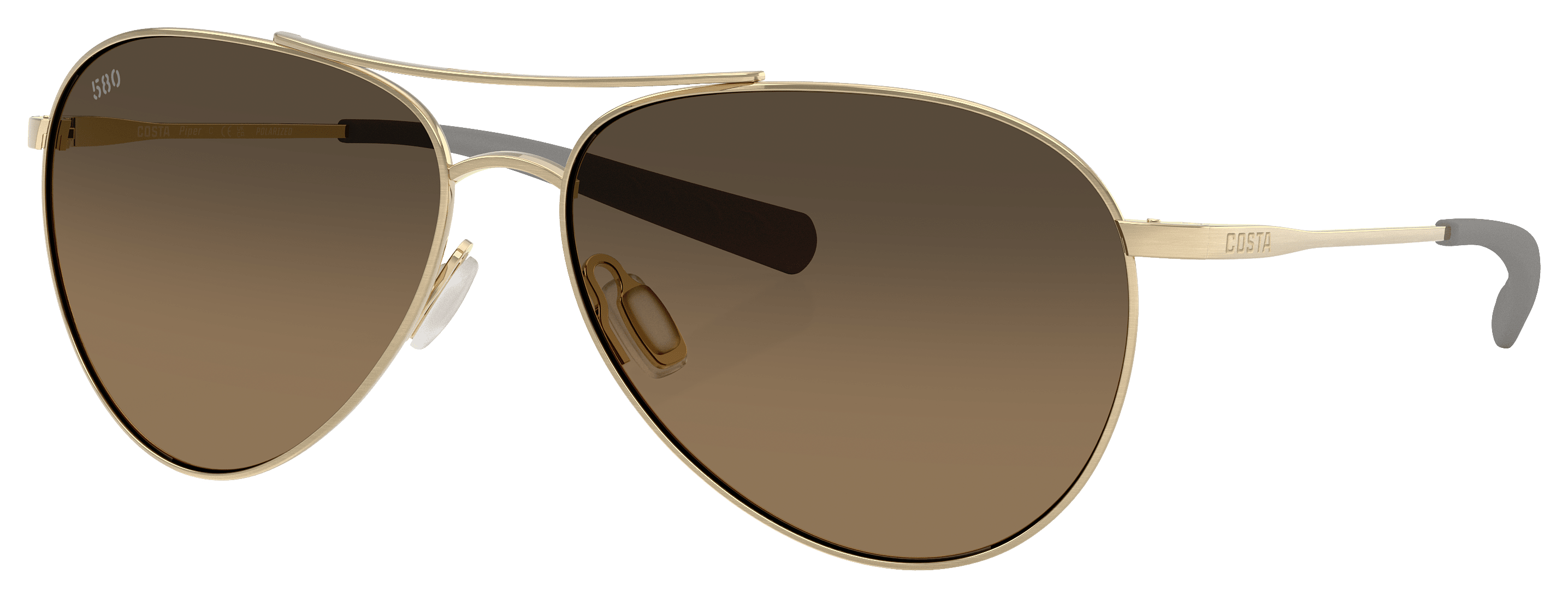 Costa Del Mar Piper 580G Glass Polarized Sunglasses for Ladies - Brushed Gold/Copper Gradient