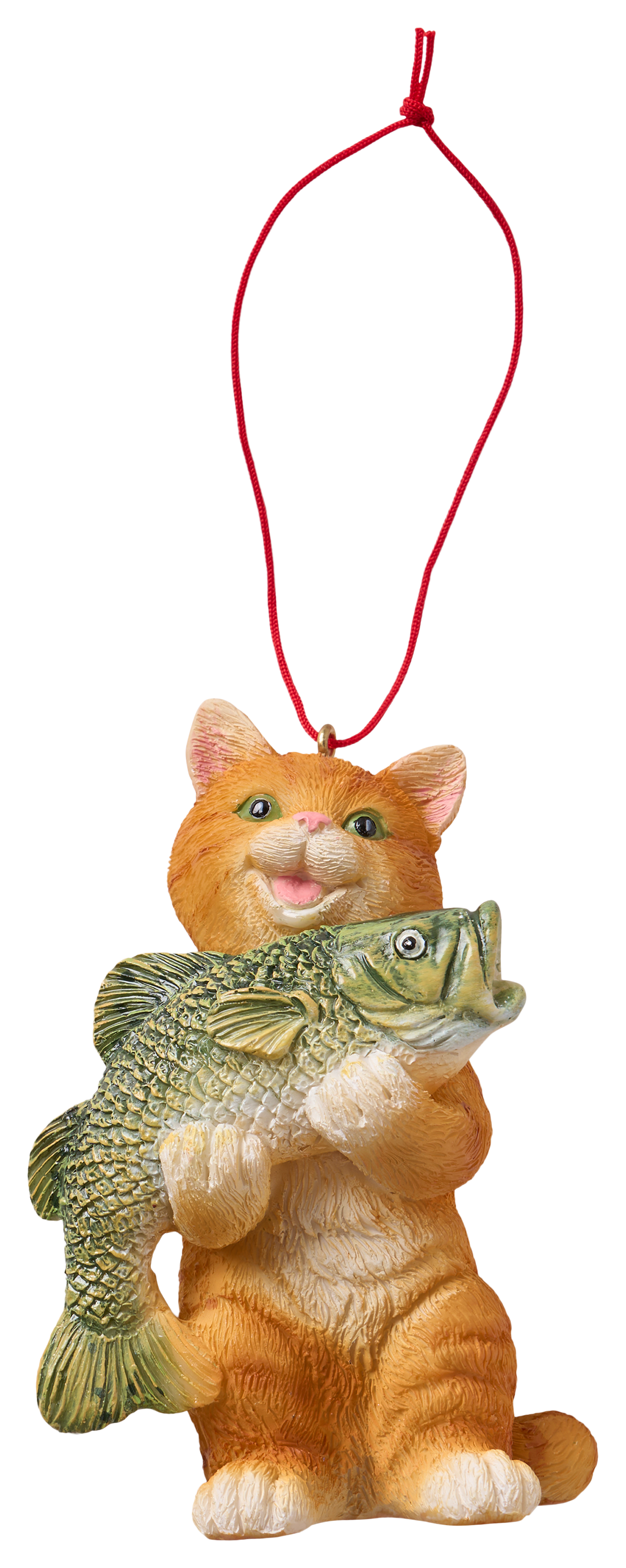Bass Pro Shops Cat With Fish Ornament