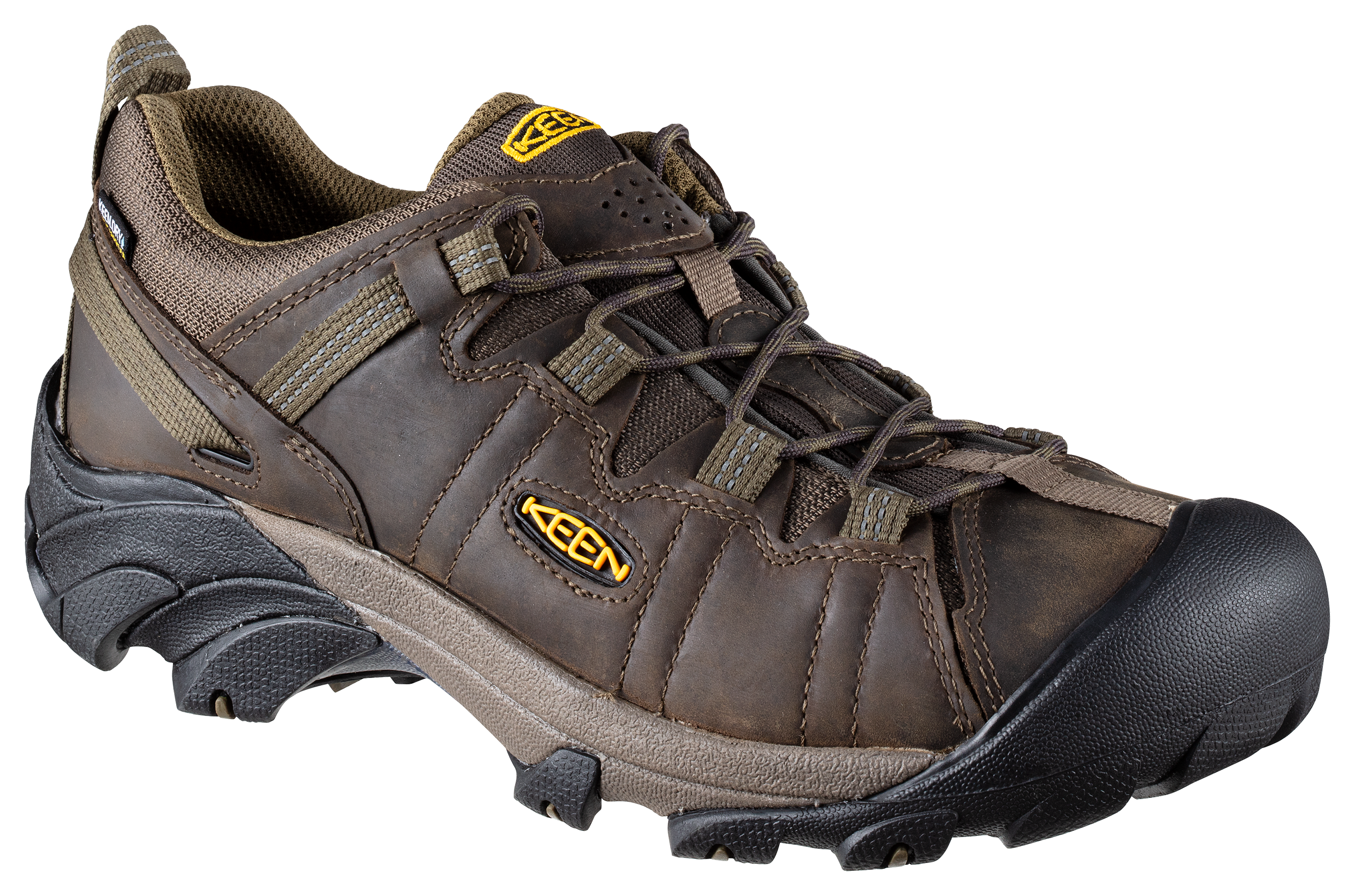 Image of KEEN Targhee II Waterproof Hiking Shoes for Men - Canteen/Dark Olive - 13M