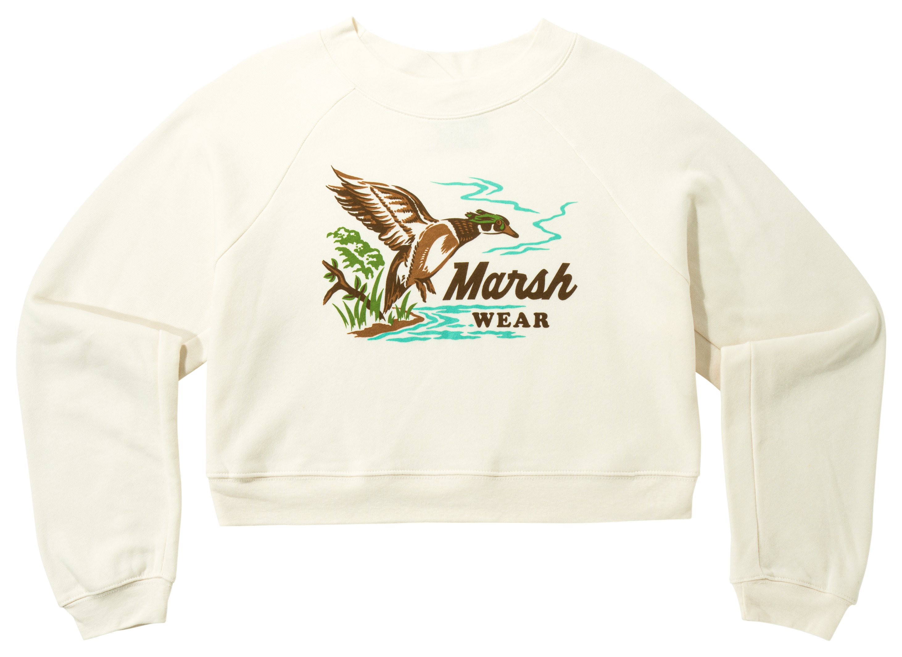 Marsh Wear Heritage Wood Duck Crew Sweatshirt - Vintage White