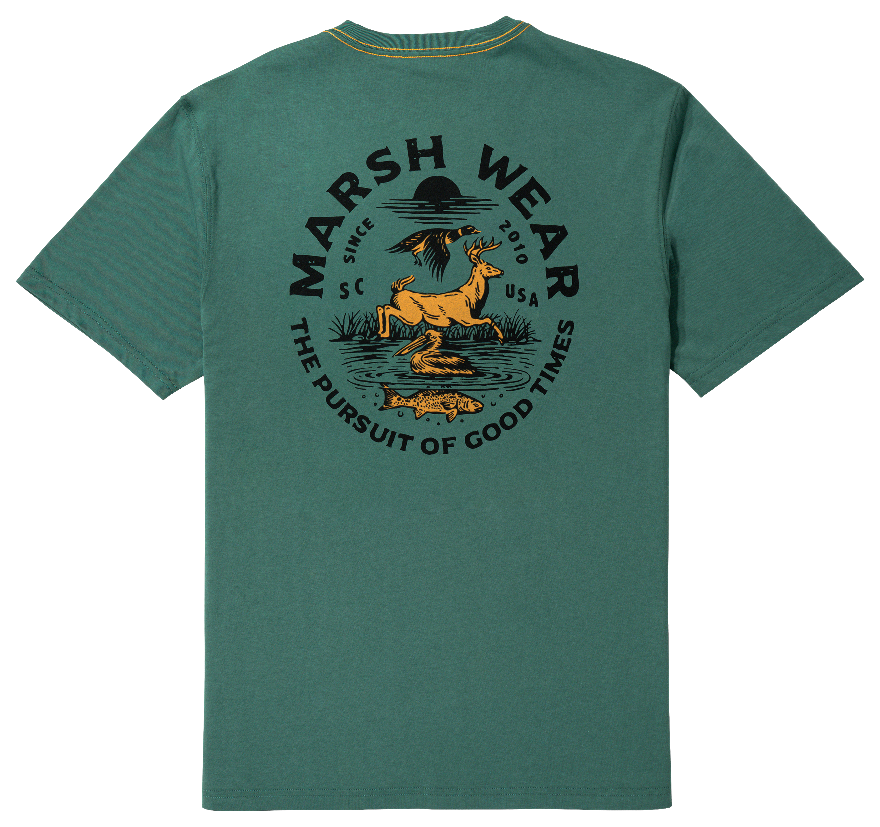 Marsh Wear Natural Resources Pocket T-Shirt - Mallard Green