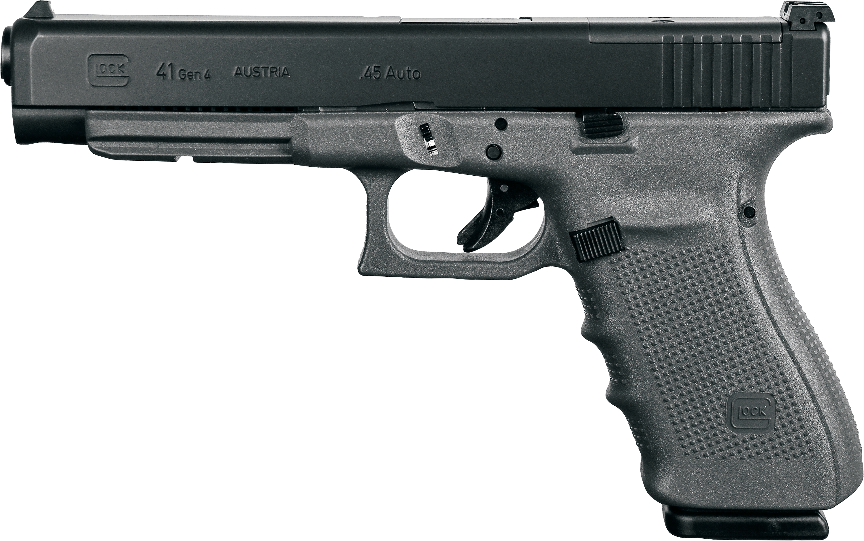 Glock 41 Gen 4 MOS Centerfire Pistol  45 ACP  Black Polymer
