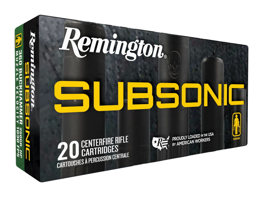 Remington Subsonic .360 Buckhammer 250 Grain BHP Centerfire Rifle Ammo
