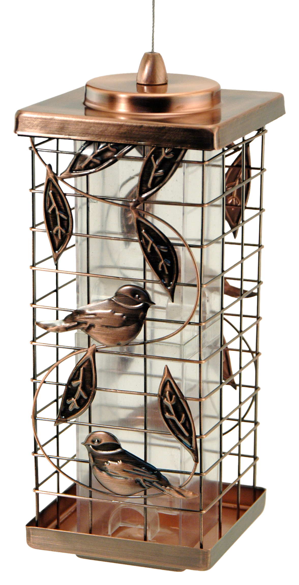 WoodLink Woodlink Copper Square Leaf Caged Tube Bird Feeder - $29.99 at Cabela's Program