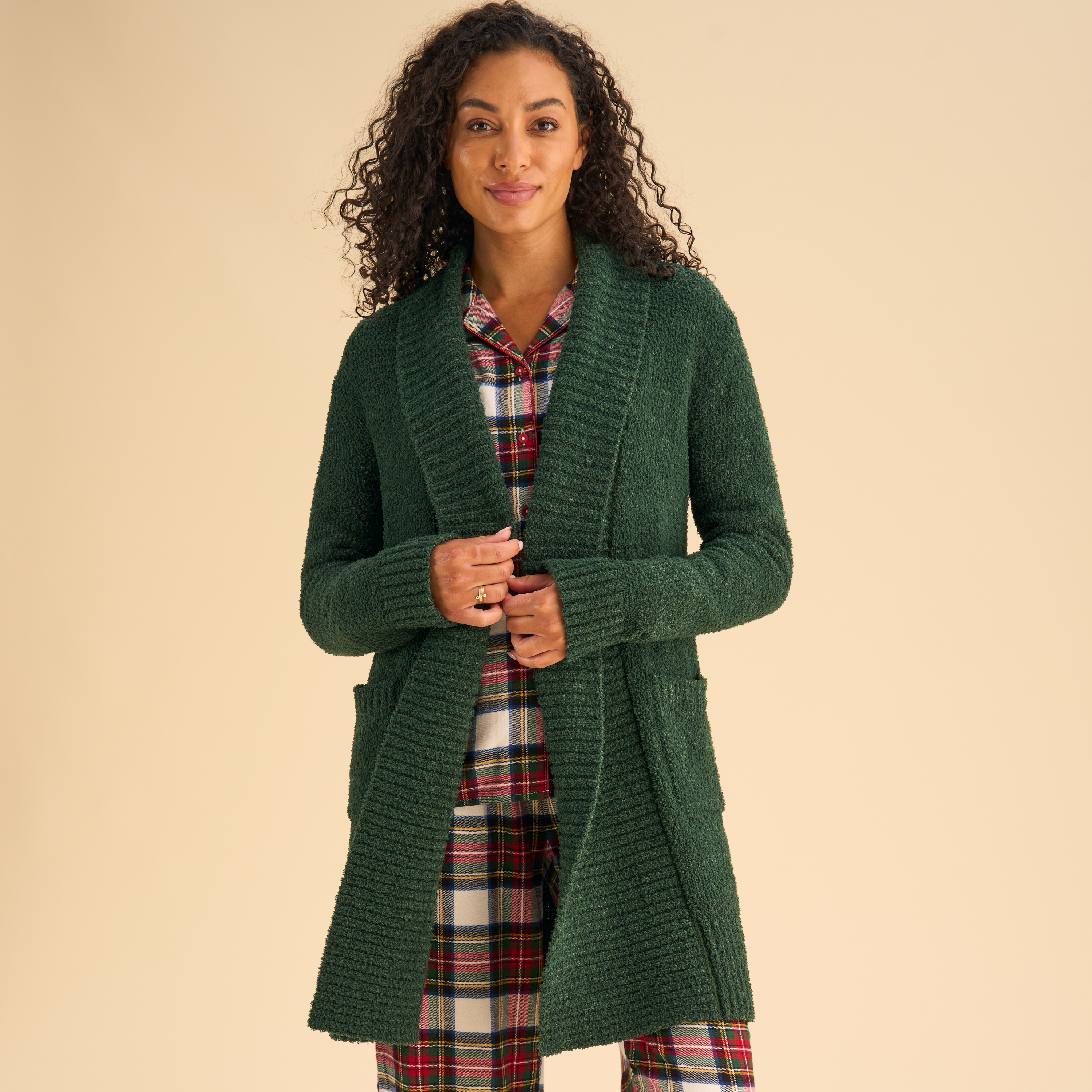 Natural Reflections Natural Reflections Lounge Chenille Cardigan - Pineneedle - $59.99 at Cabela's Program
