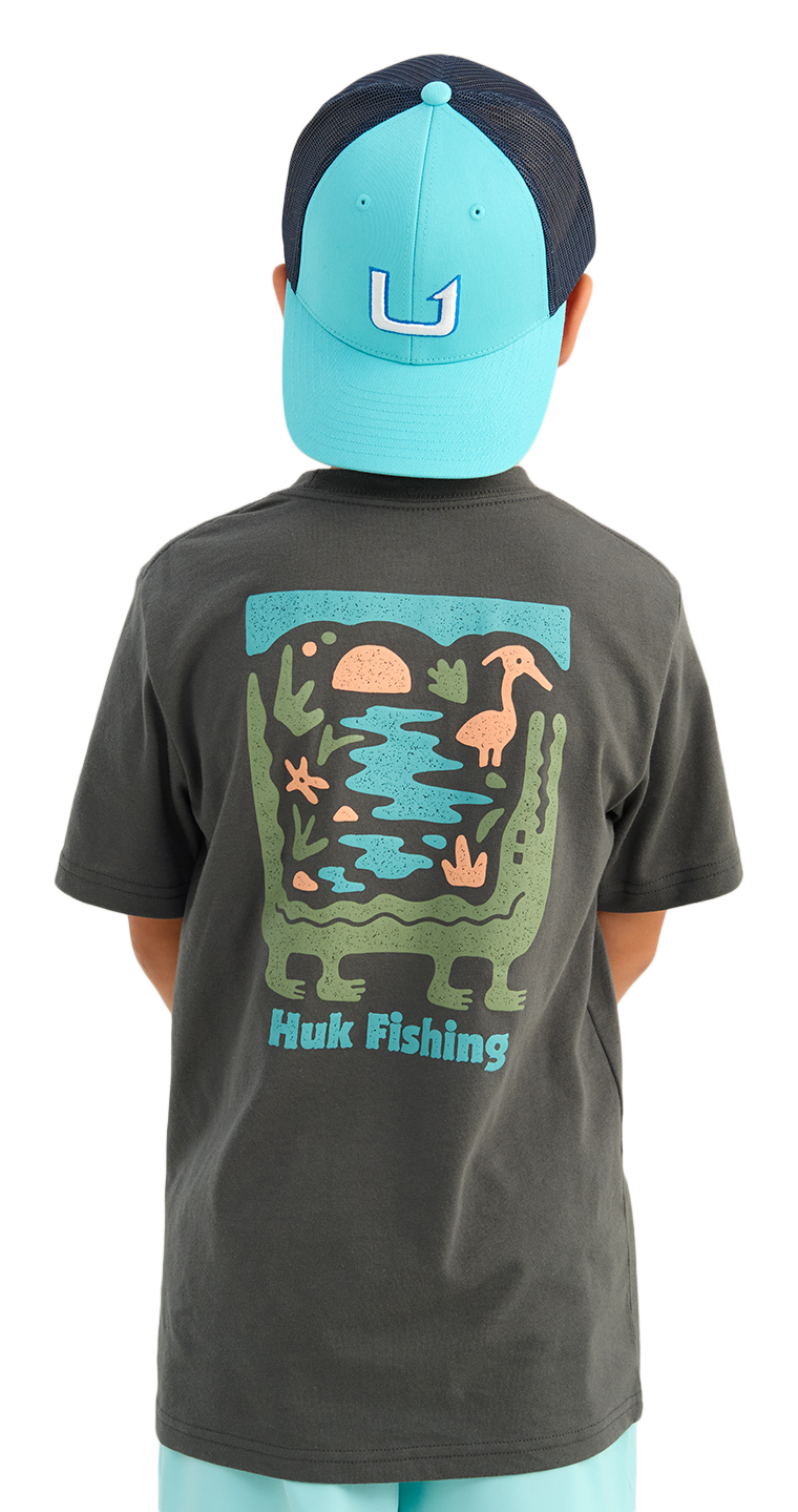 Huk Block Play Short-Sleeve T-Shirt for Kids - Dark Shadow