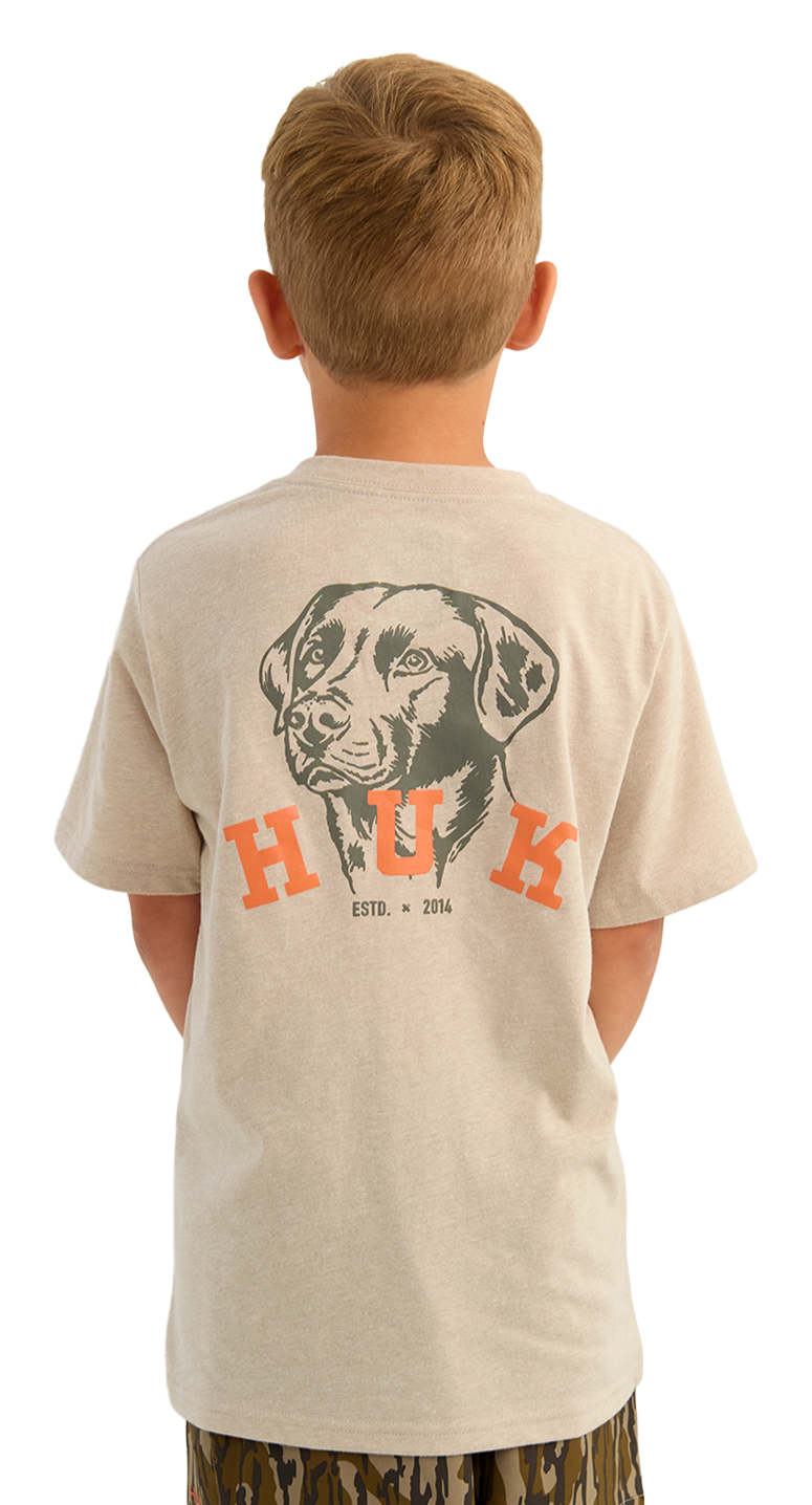 Huk Lab Sketch Short-Sleeve T-Shirt for Kids - River Rock Heather