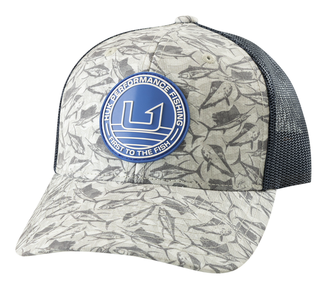 Huk KC Print Circle Patch Trucker Cap for Kids - Regatta