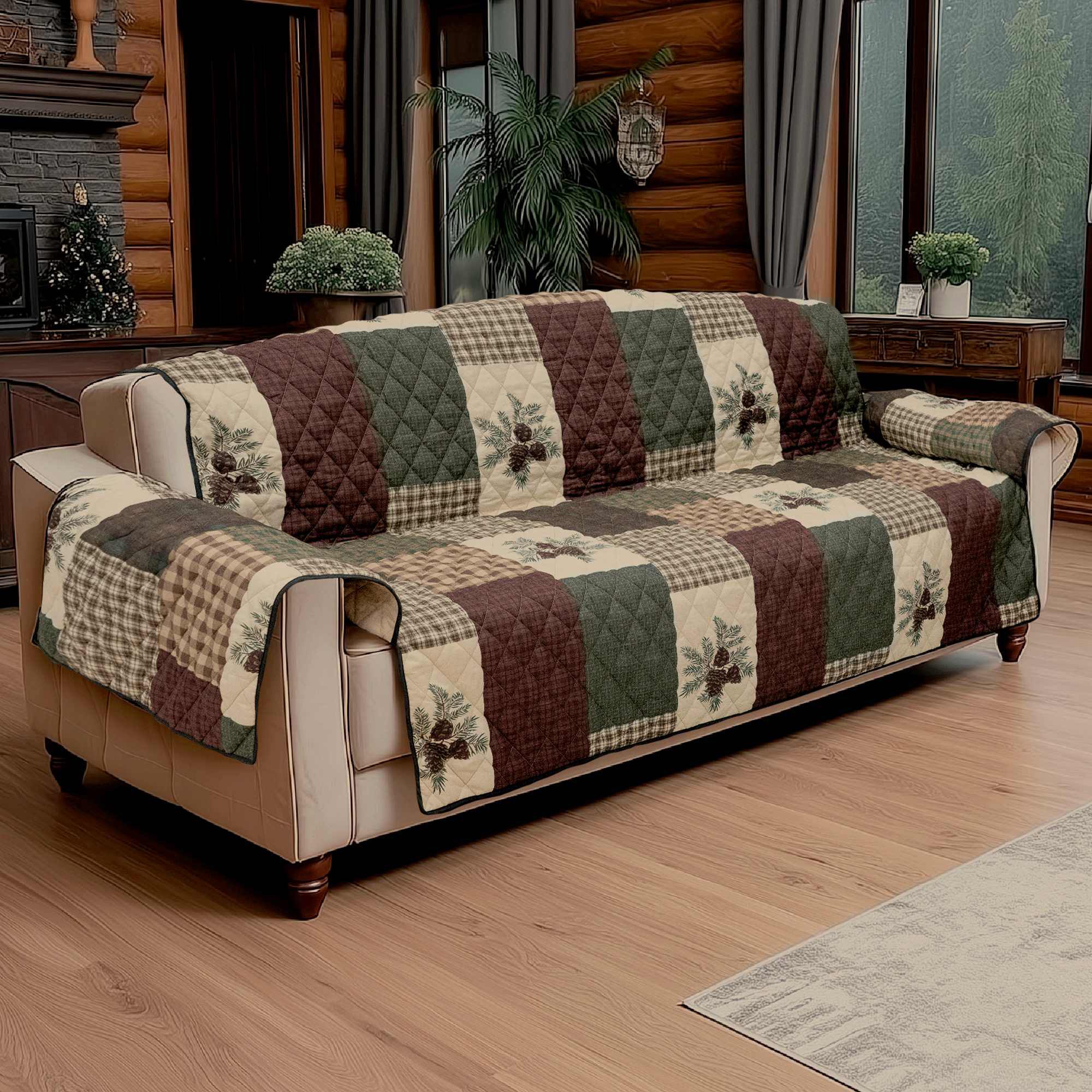 Donna Sharp Pine Panels Furniture Cover - Oversized Sofa