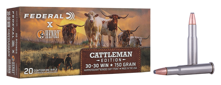 Federal x Henry Cattleman Edition .30-30 Win. 130 Grain BSP Centerfire Rifle Ammo