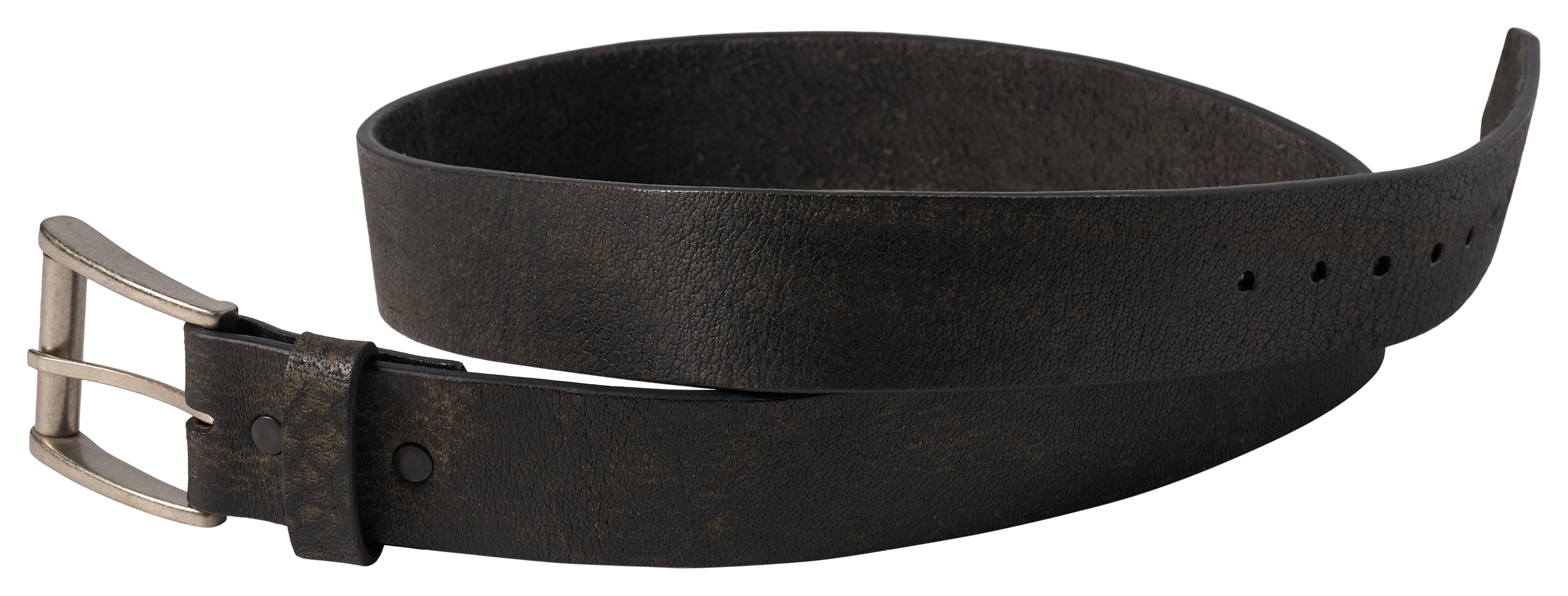 RedHead Distressed-Leather Belt - Black