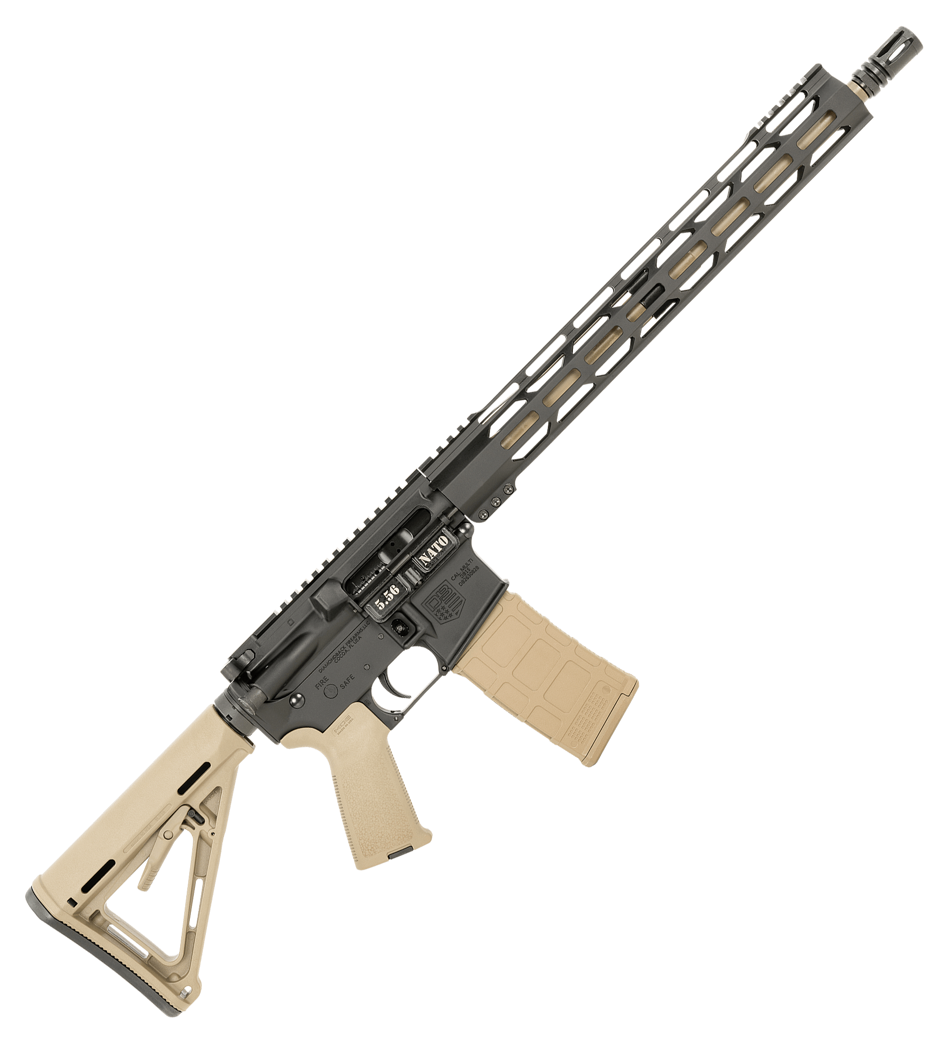 Diamondback DB15 Carbon Series AR-15 Semi-Auto Rifle - 223 Remington/5.56 NATO - Flat Dark Earth/Black
