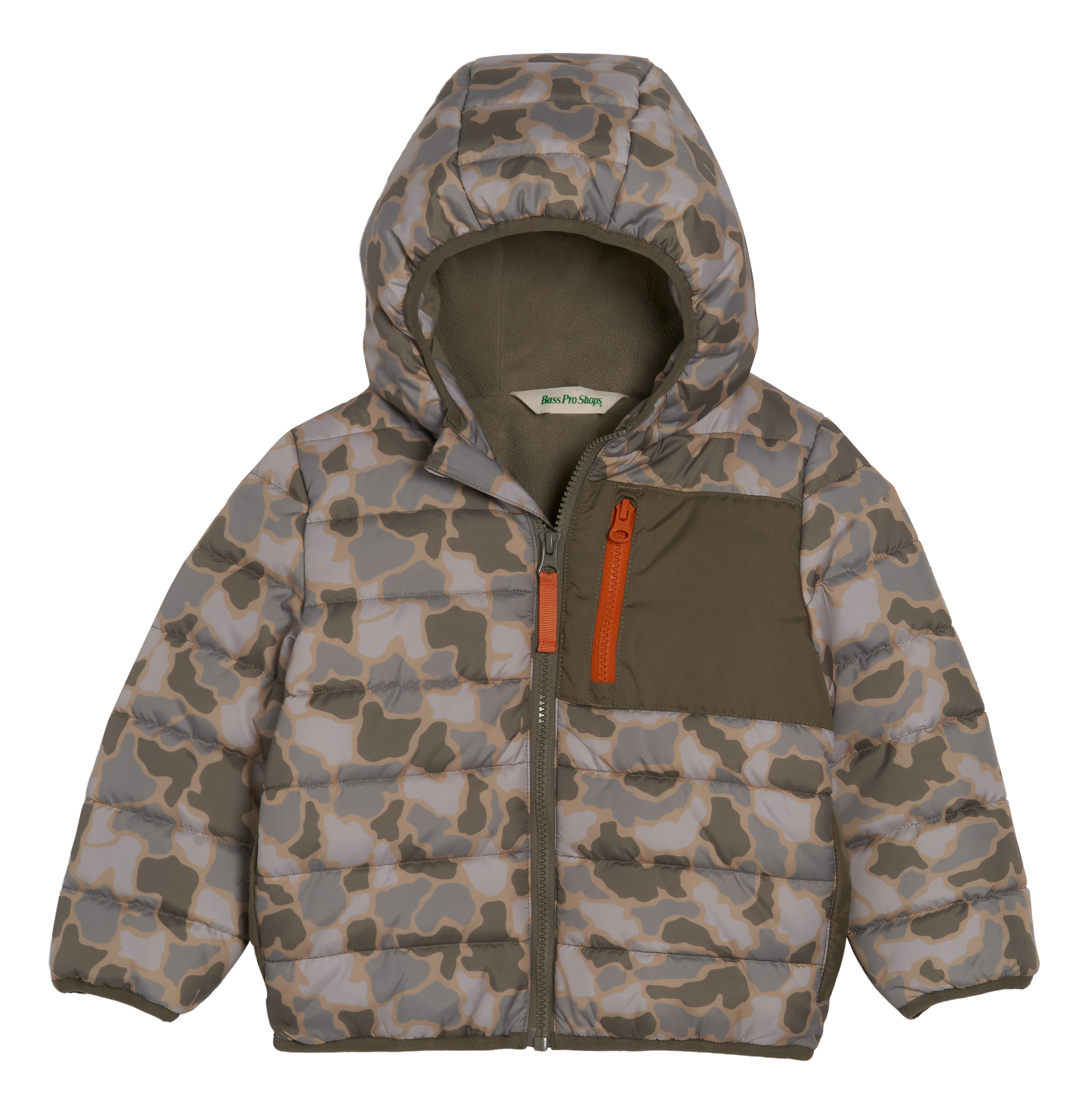 Bass Pro Shops Chest-Pocket Puffer Jacket for Toddlers - Camo