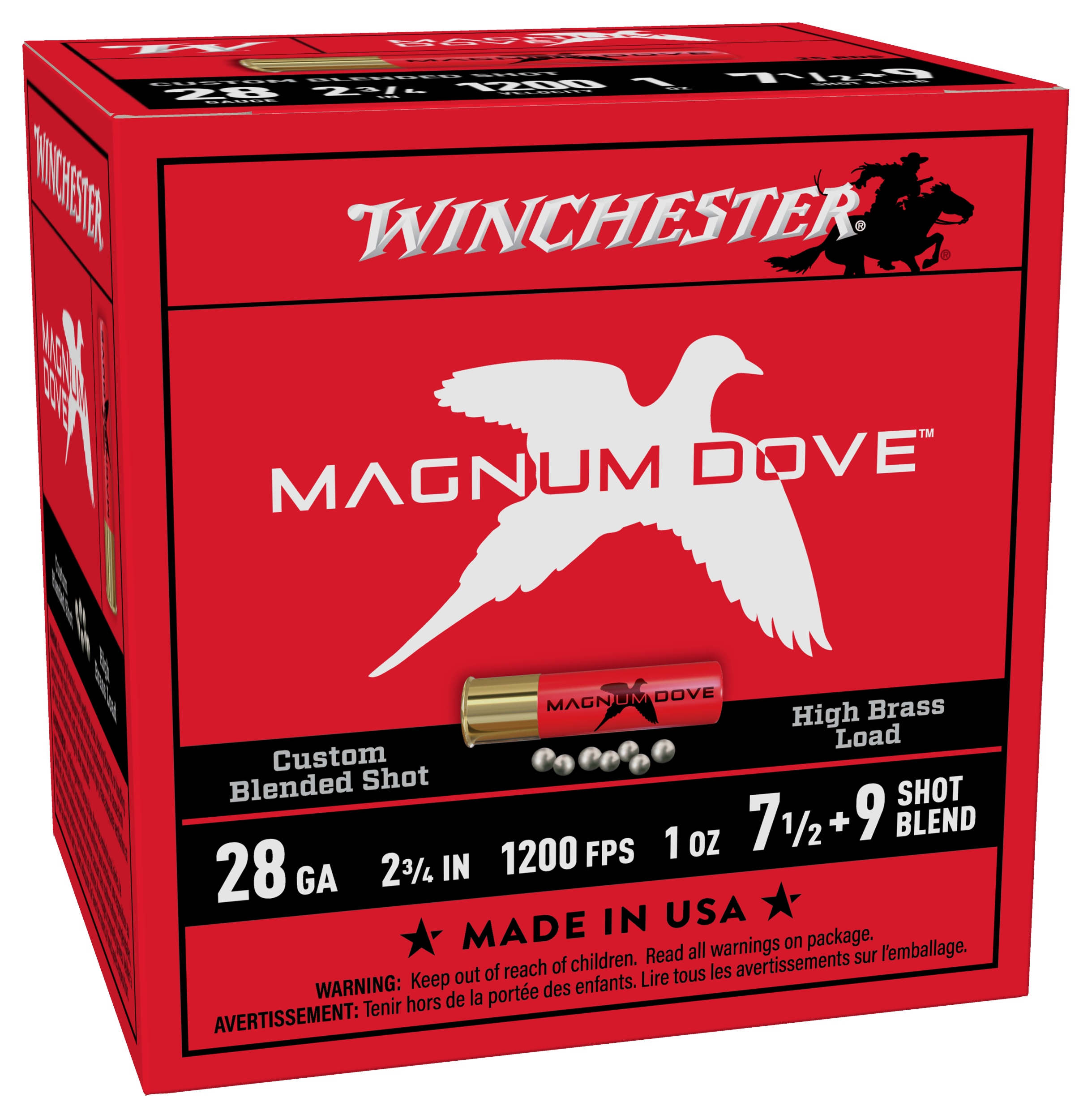 Winchester Magnum Dove 28-Ga. 2-3/4? 1 oz. Shotshells - #7.5/9 Shot - 25 Rounds