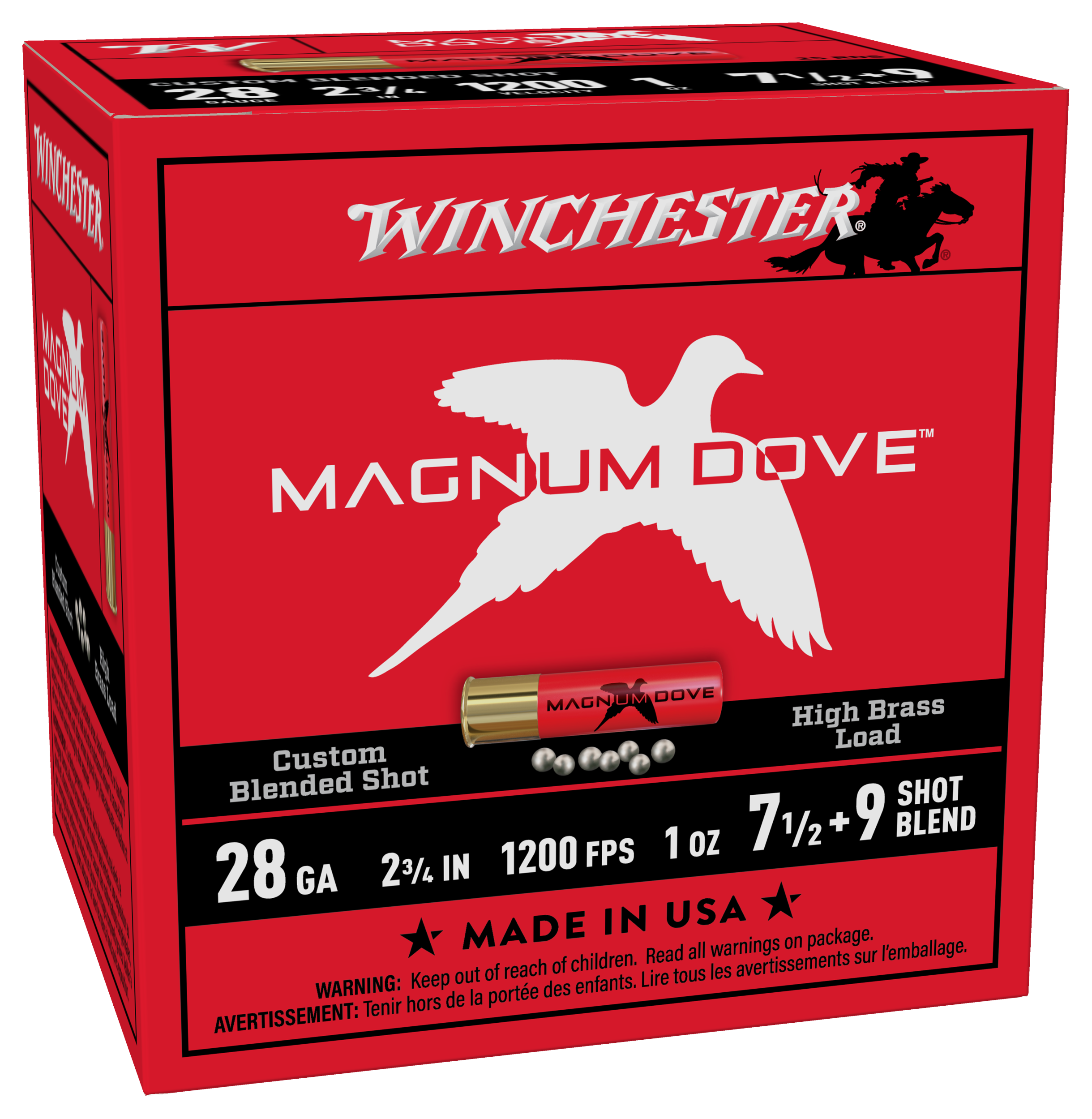 Winchester Magnum Dove 28-Ga. 2-3/4? 1 oz. Shotshells - #7.5/9 Shot - 250 Rounds