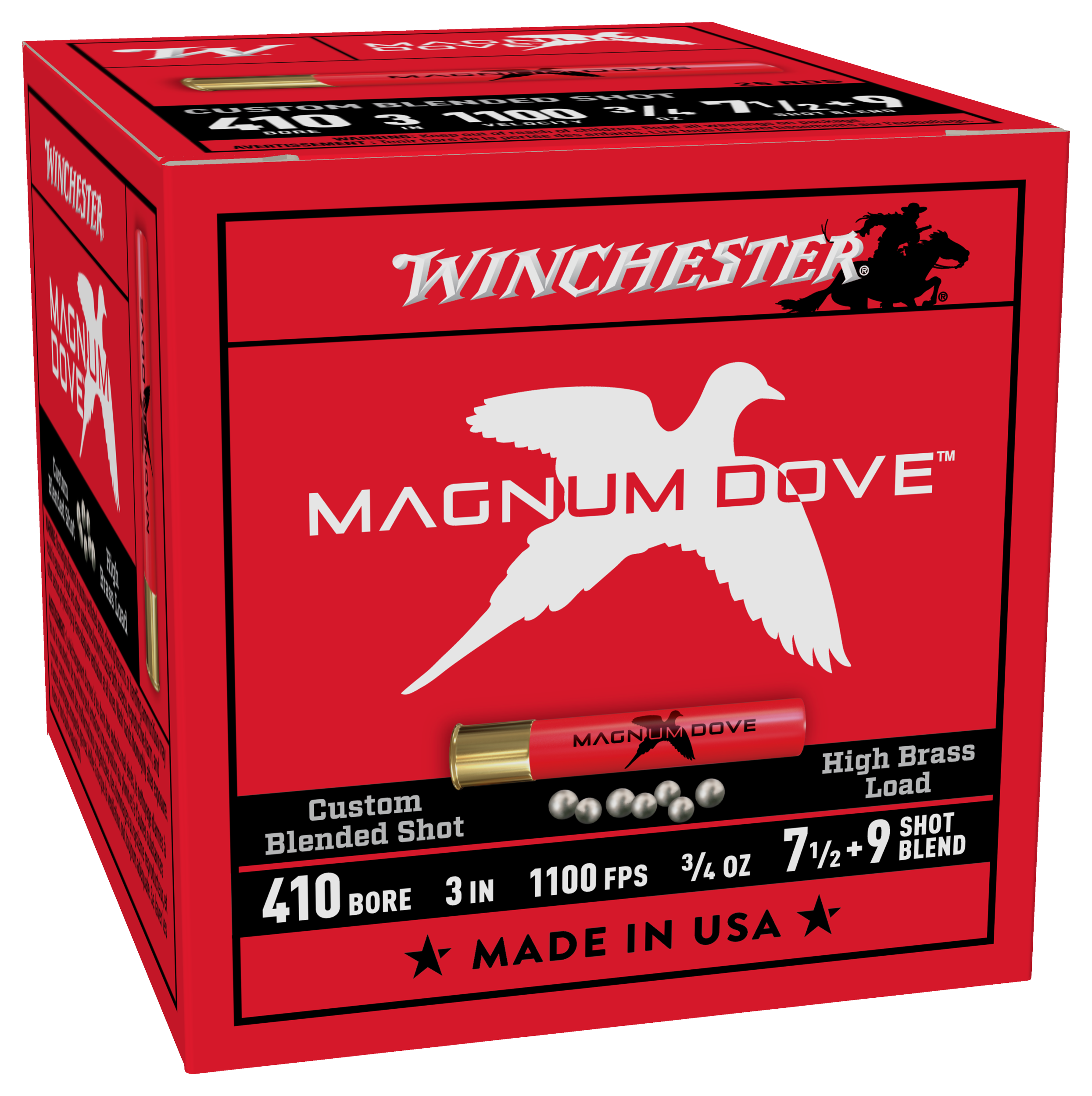 Winchester Magnum Dove .410 Bore 3? 3/4 Oz. Shotshells - #7.5/9 Shot - 250 Rounds
