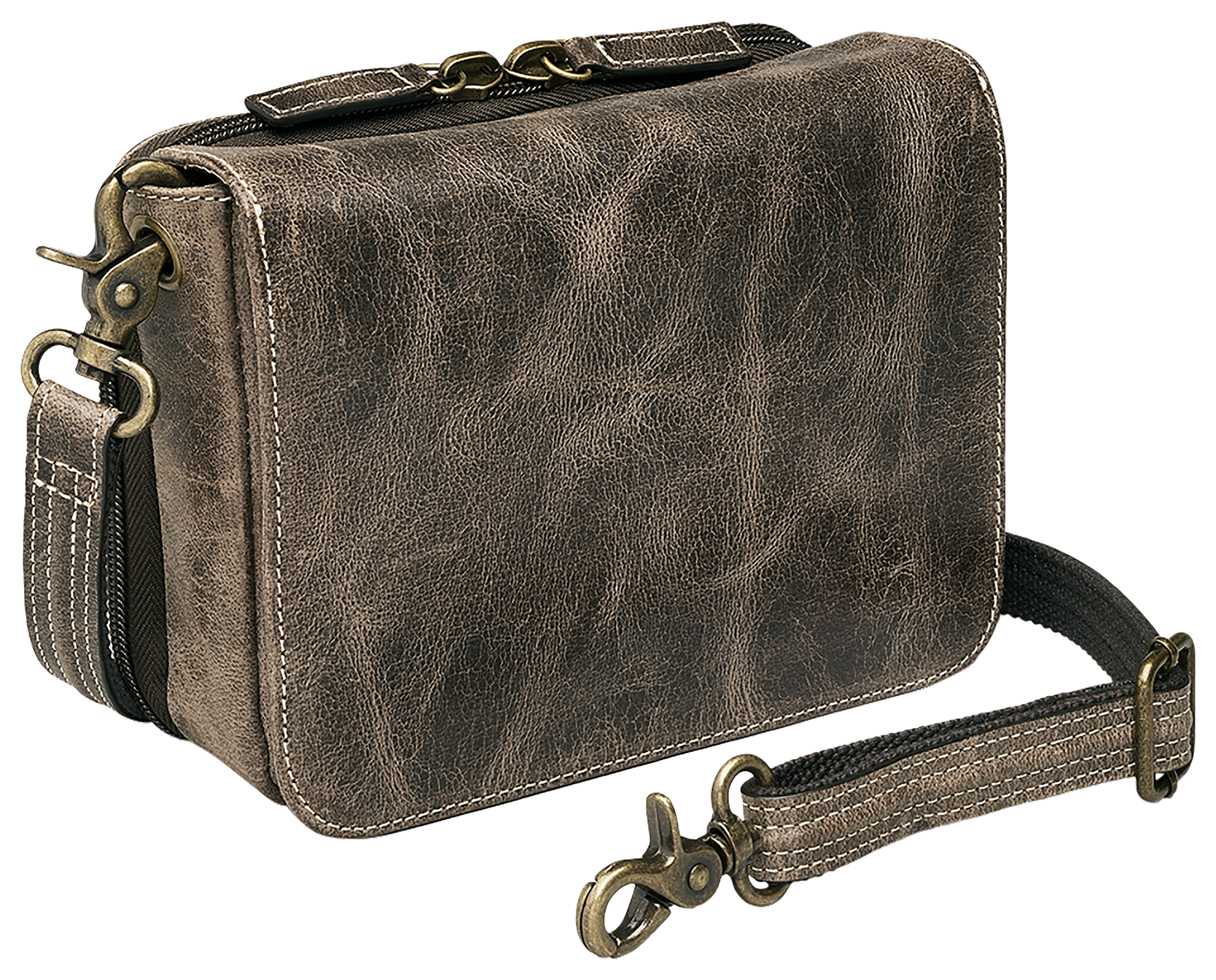 Gun Tote'n Mamas CCW Crossbody Organizer Concealed Carry Handbag - Distressed Buffalo - Gun Tote'n Mamas