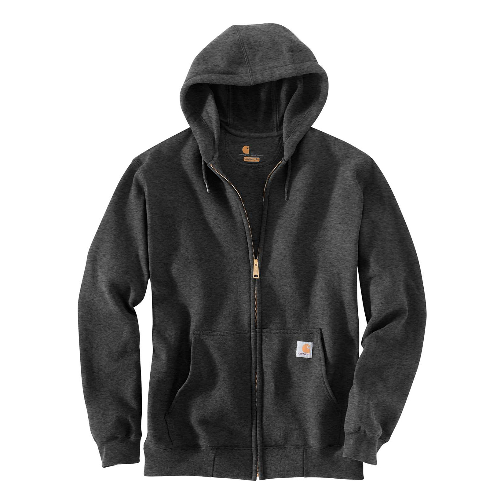 Carhartt Midweight Full-Zip Long-Sleeve Hooded Sweatshirt for Men - Grey - XL