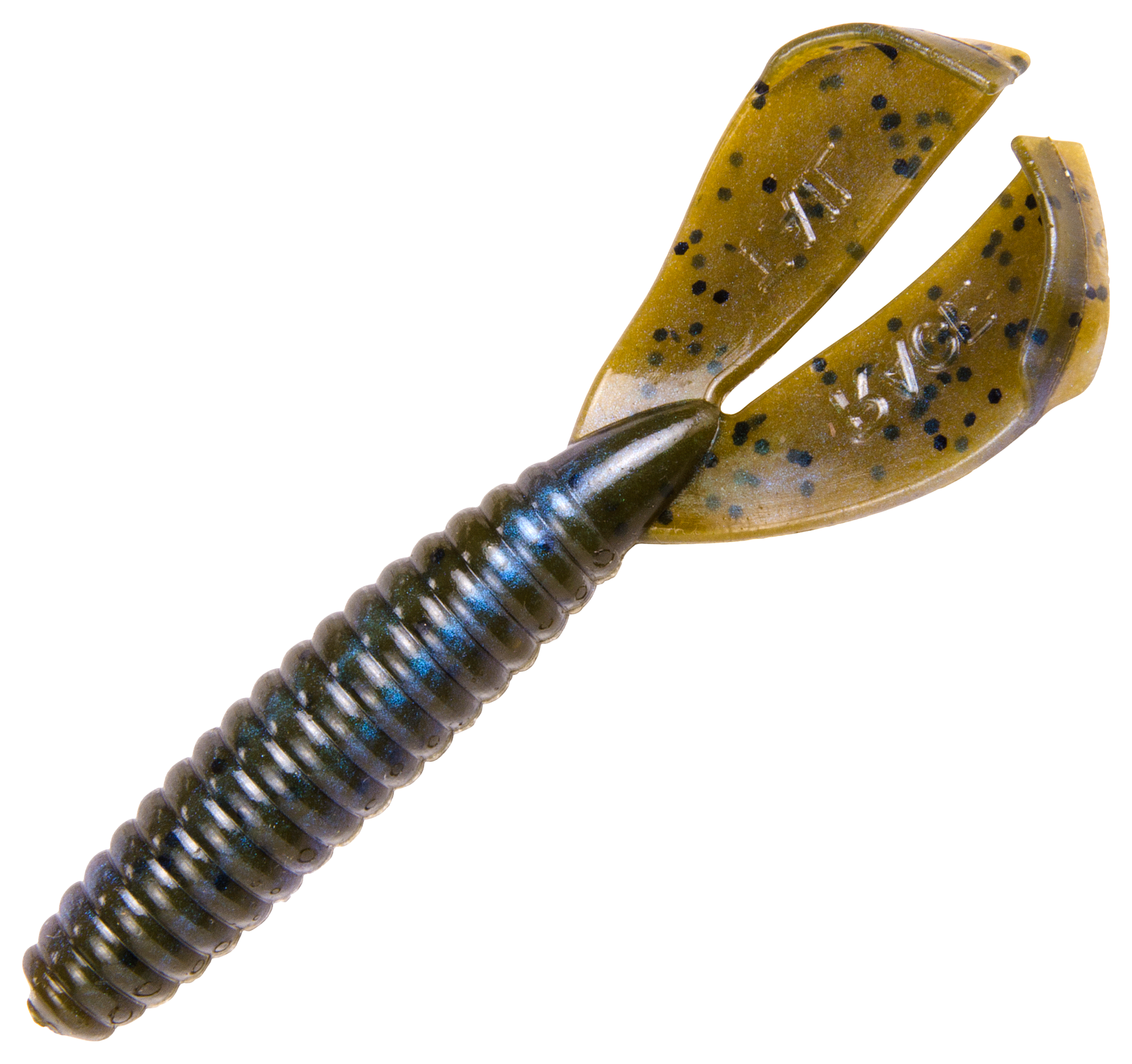 Image of Strike King Rage Tail Twin Tail Menace Grub - 3' - Blue Craw