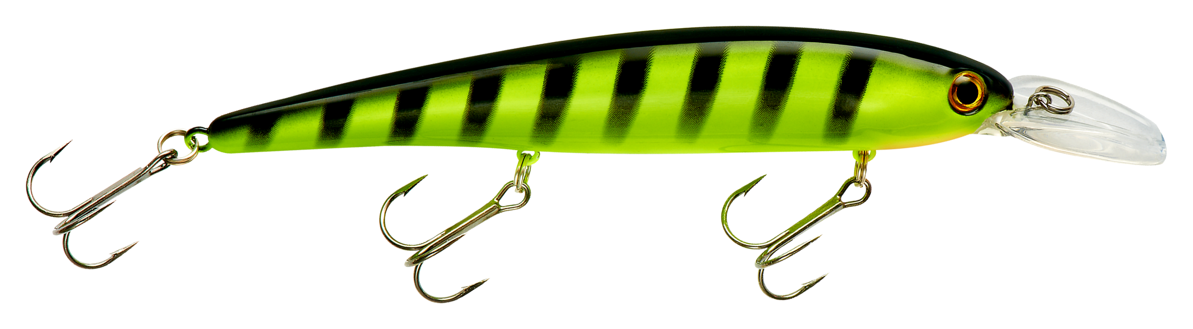 Image of Bandit Lures Walleye Shallow Crankbait - 4-3/4' - Chartreuse Black Stripes