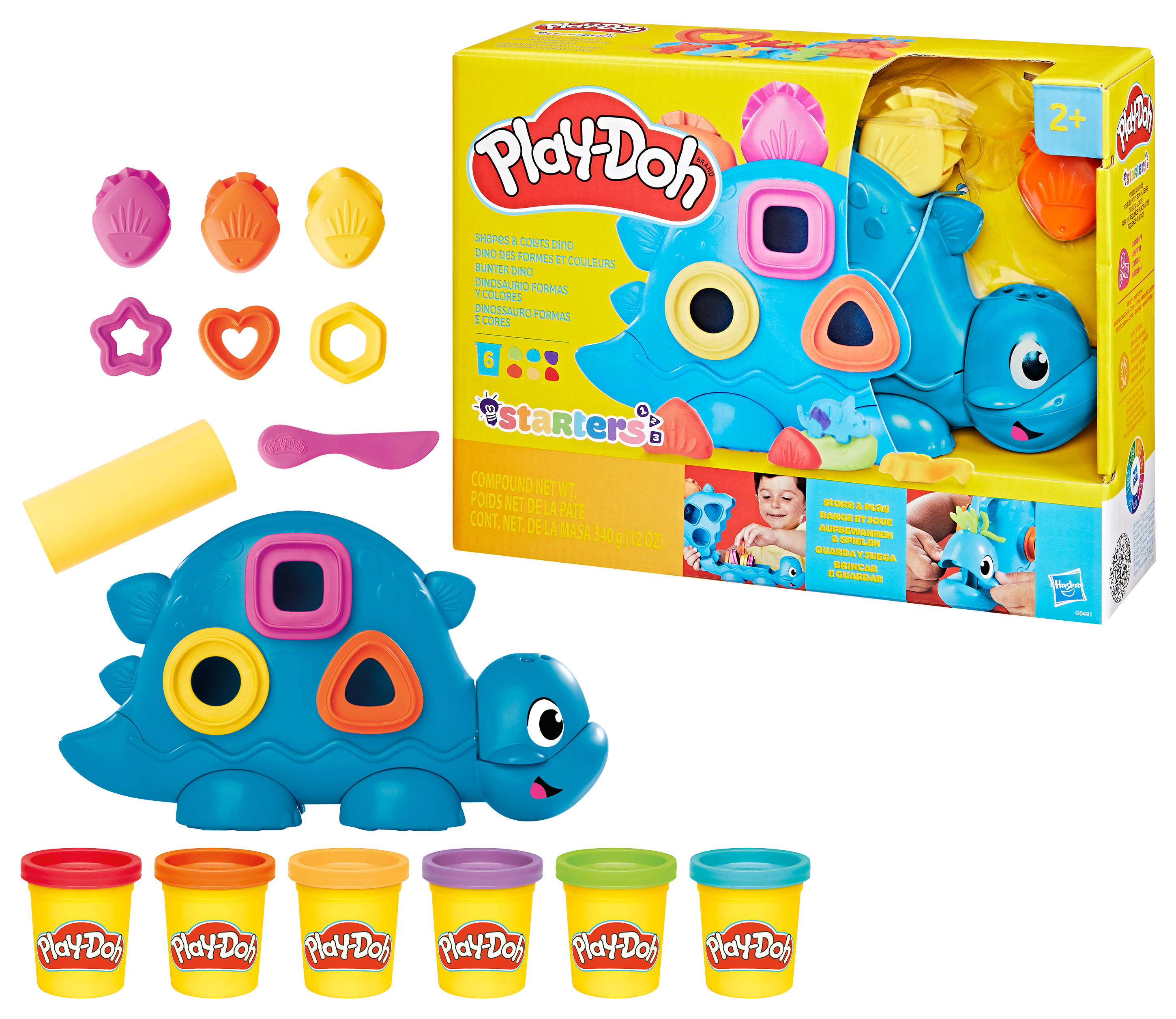 Hasbro Play-Doh Shapes and Colors Dinosaur