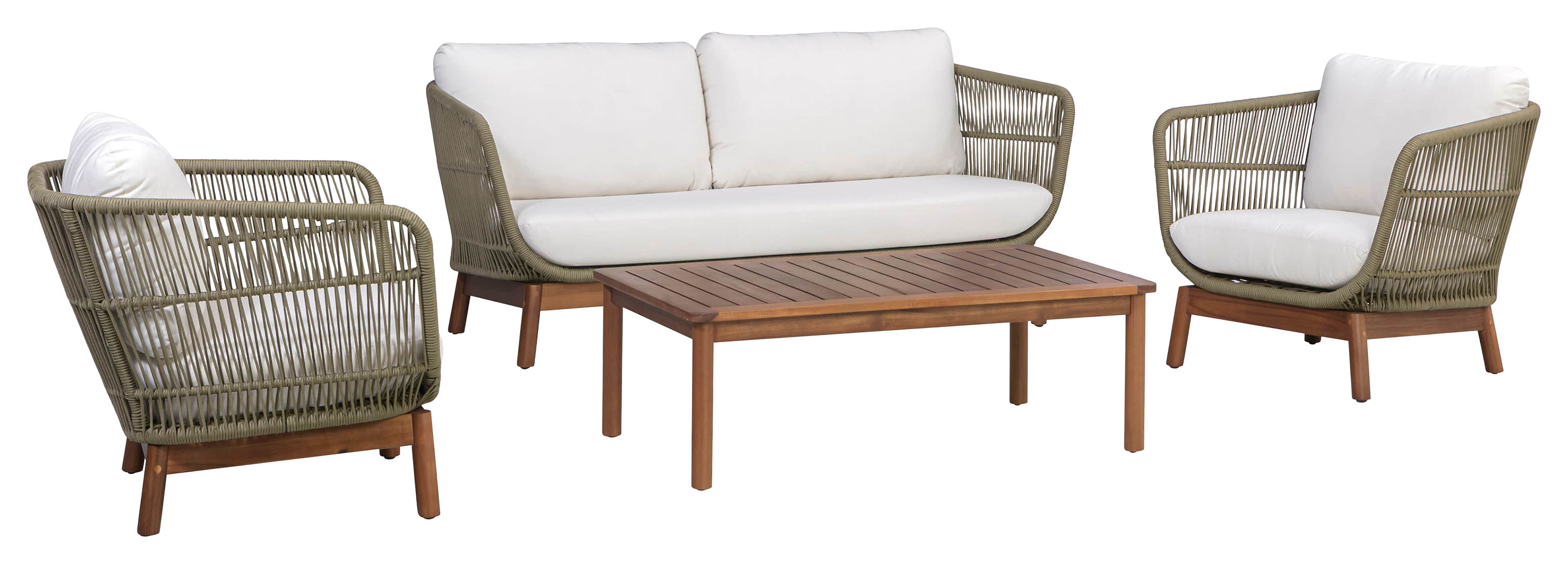 Teamson Home Teamson Home Acacia Rope 4-Piece Cushioned Conversation Outdoor Furniture Set - $929.99 at Cabela's Program