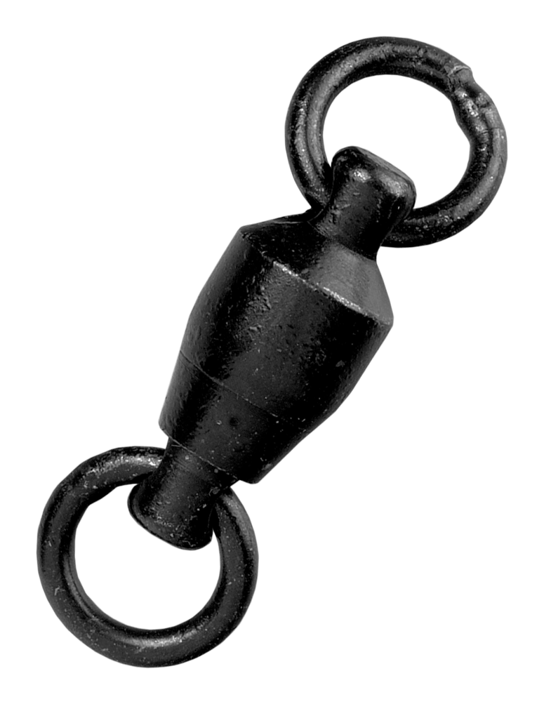 Sampo Solid Ball Bearing Swivel Rings - Both Ends - 200 lb - Black
