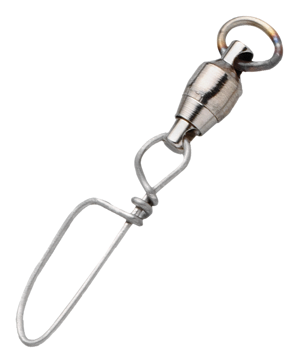 Sampo Ball Bearing Swivel with Solid Ring &Coastlock Snap - 60 lb - Silver 