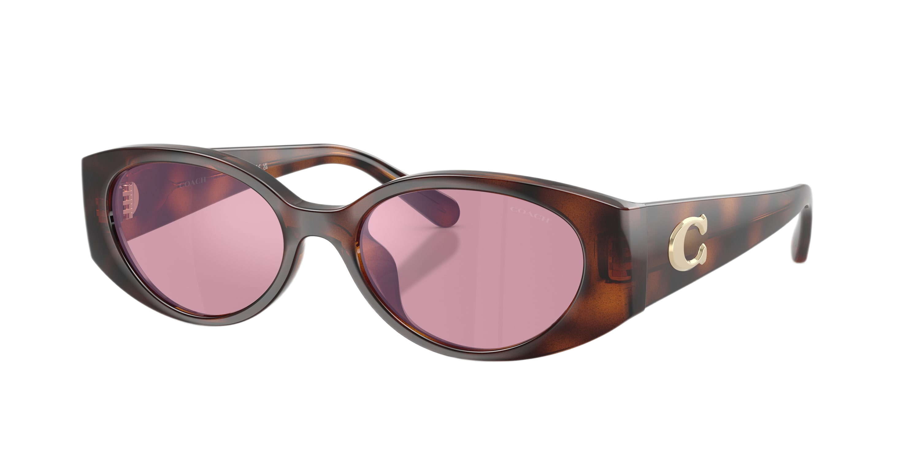 COACH Coach CFu06 HC8462U Mirror Sunglasses - Dark Tortoise/Pink Mirror - Large - $203.00 at Cabela's Program