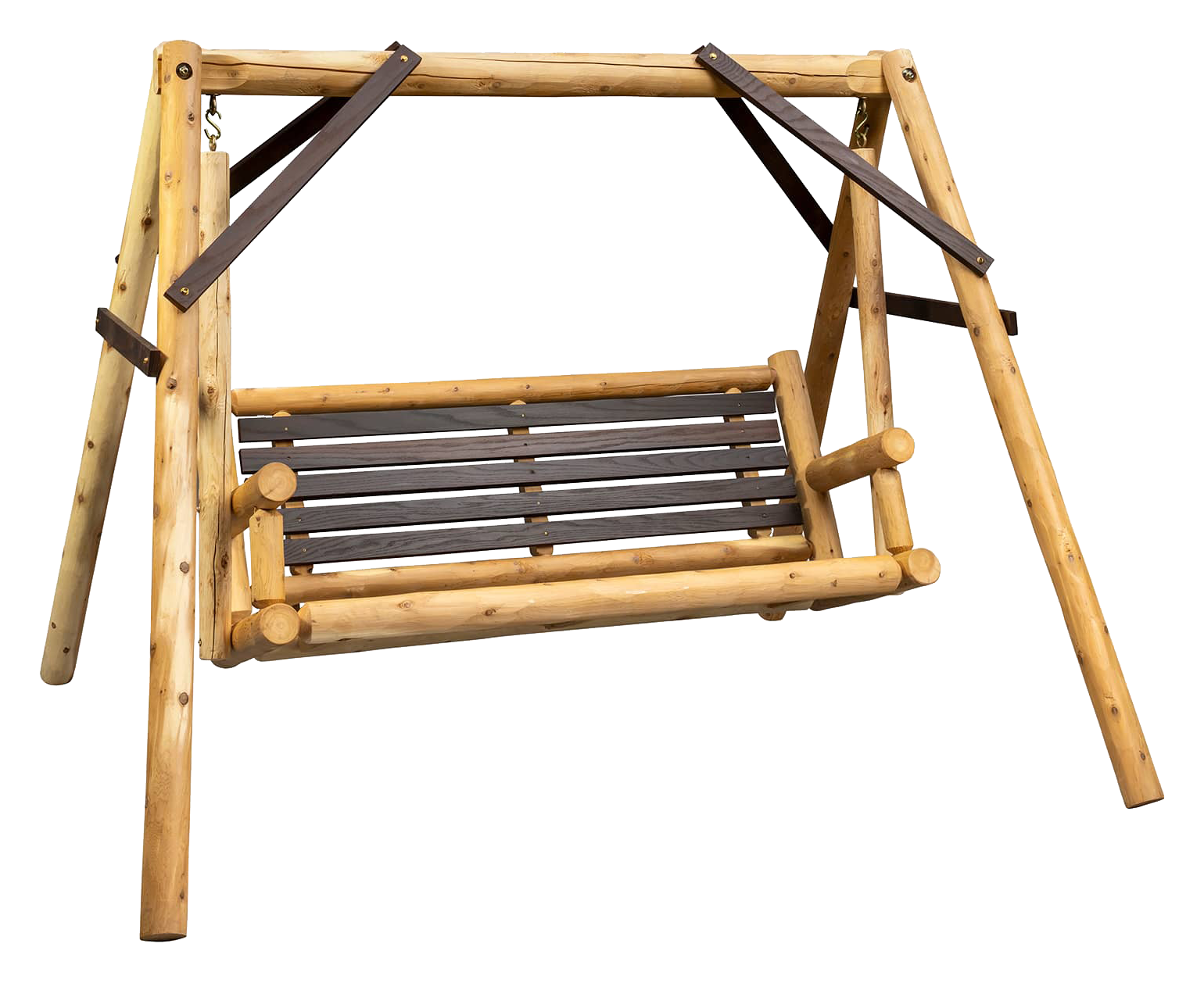 Lakeland Mills ThermaFusion Cedar Log 5' Freestanding A-Frame Yard Swing Set