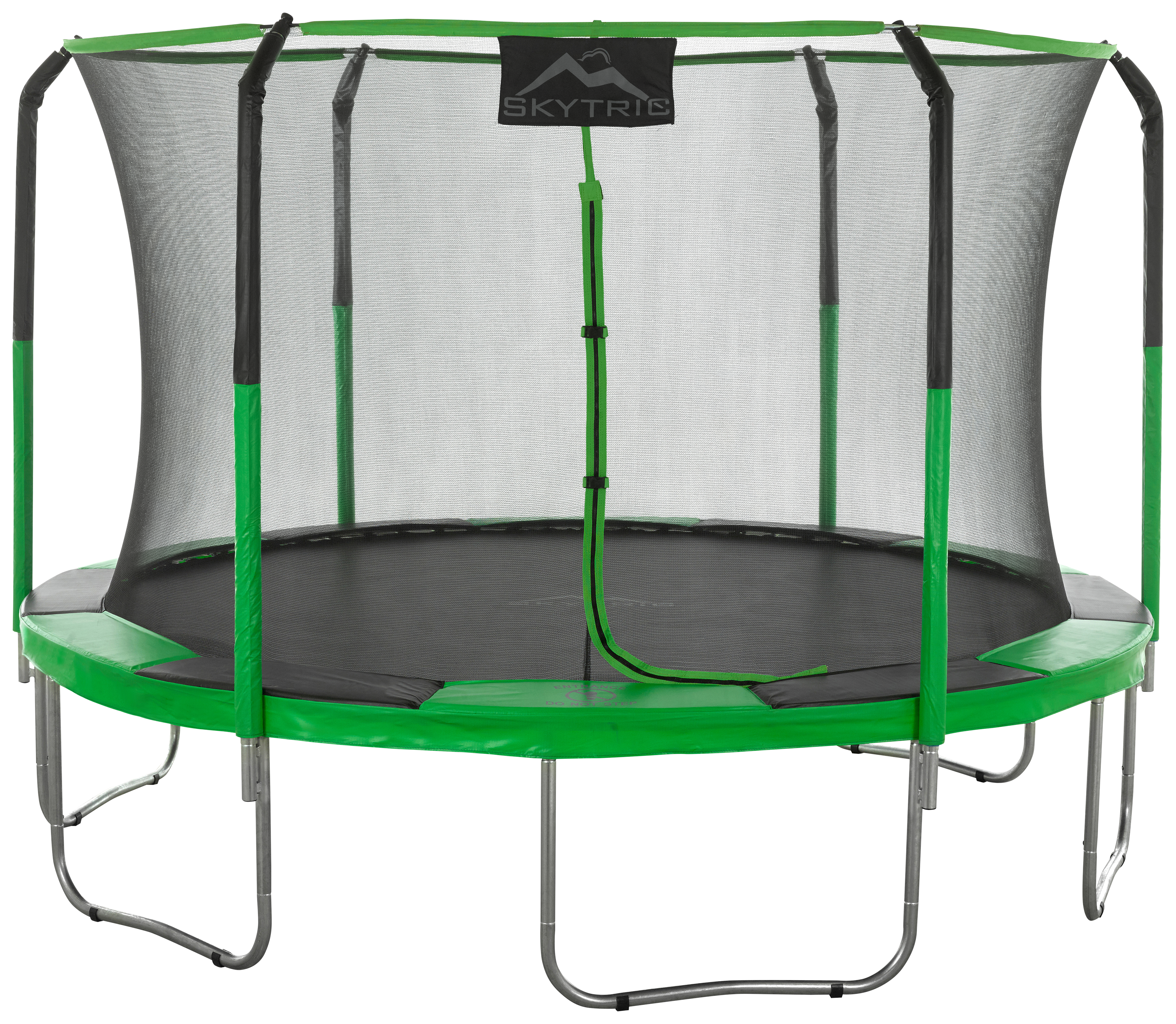 Upper Bounce Round Trampoline Set with Safety Enclosure System - 11' - Green/Black