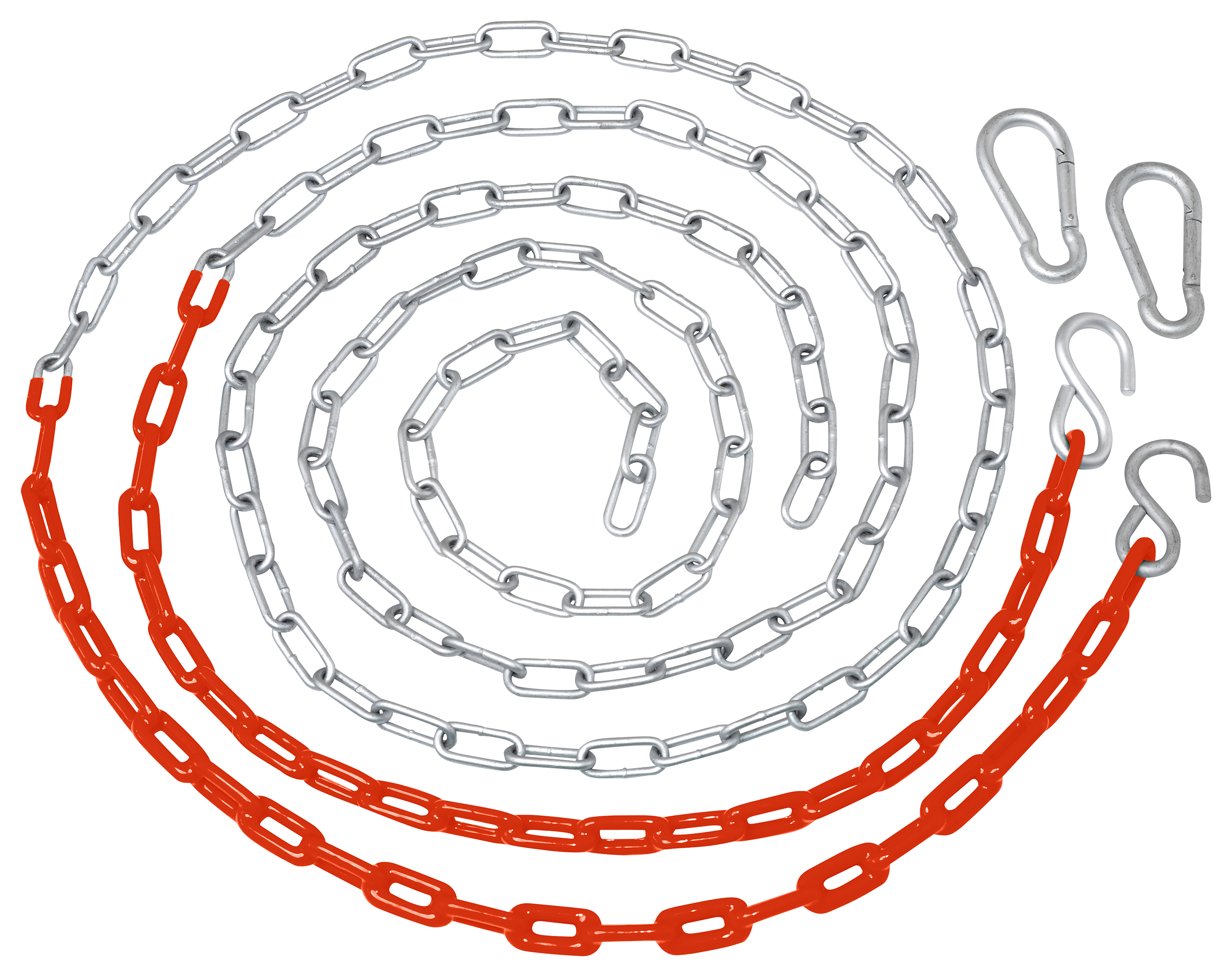 Upper Bounce Swingan Vinyl-Coated Heavy-Duty Swing Chain Set - Orange