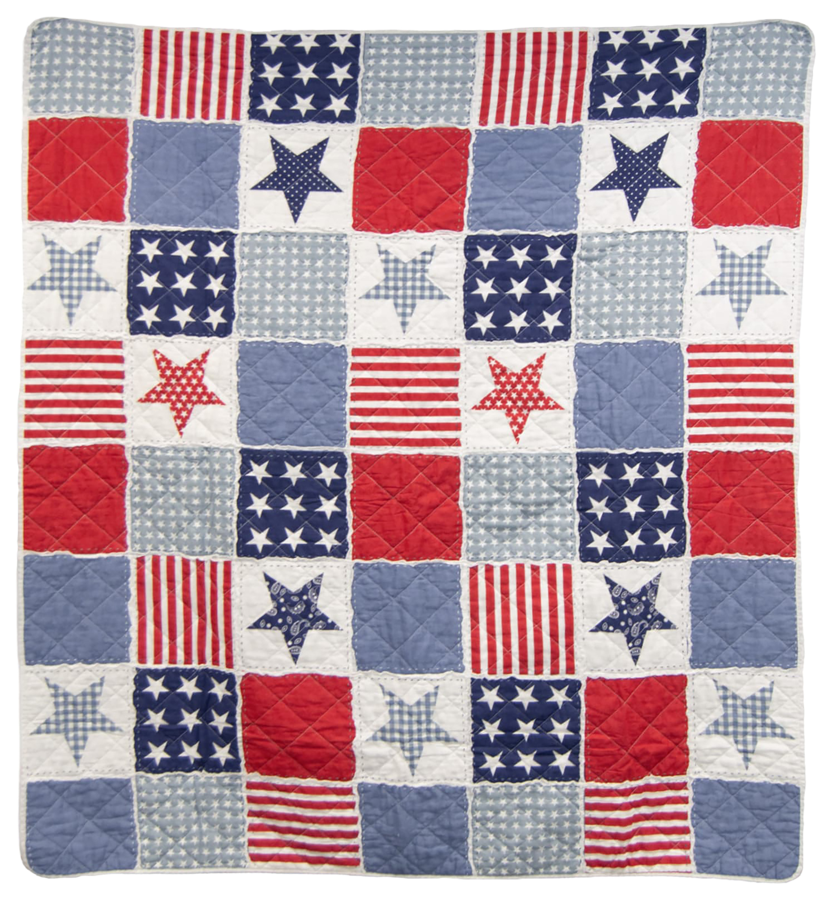 Donna Sharp Cotton Star and Stripe Throw