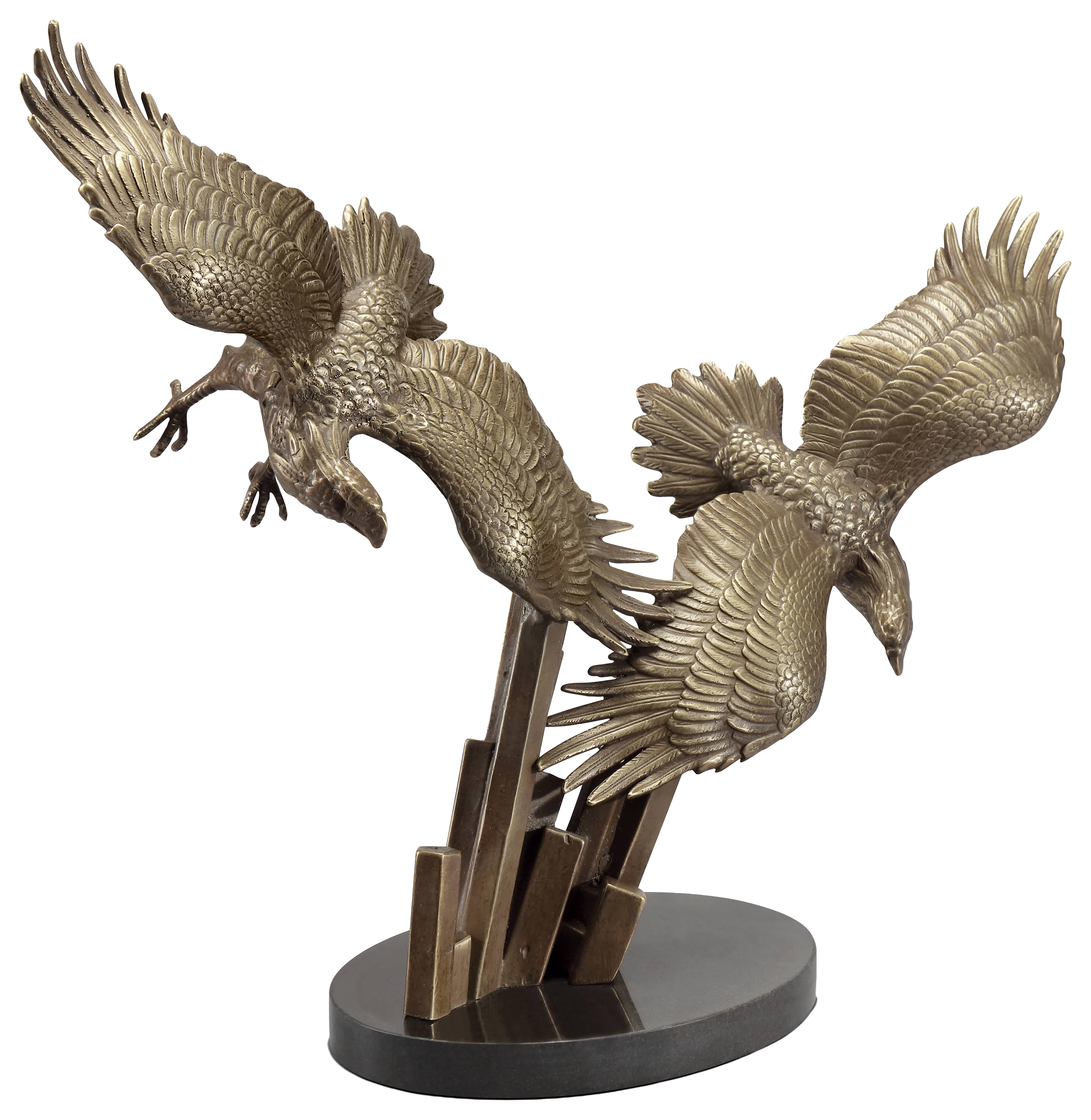 San Pacific International Hunting Eagle Pair Sculpture