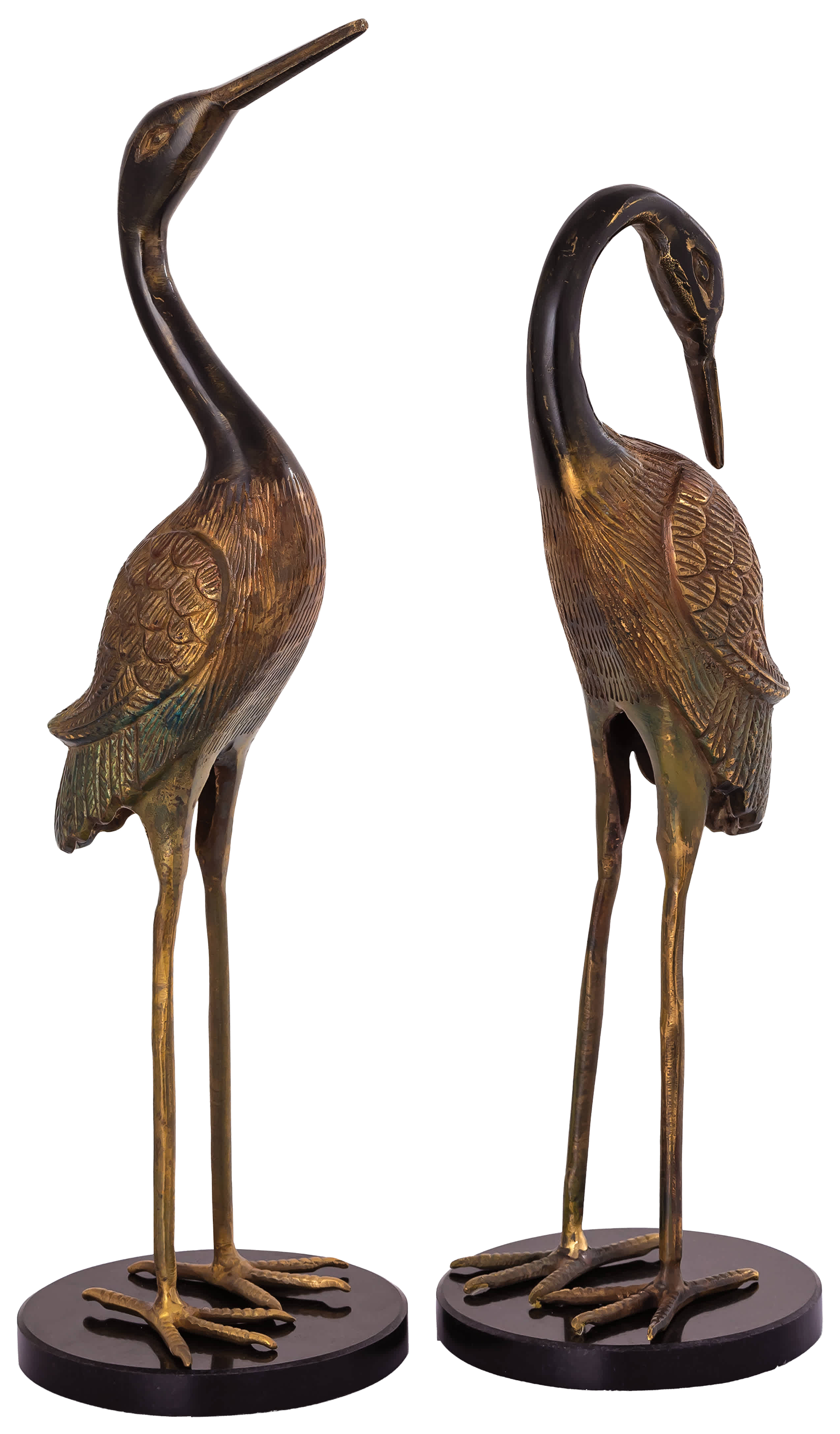 San Pacific International Heartwarming Crane Couple Sculpture Set