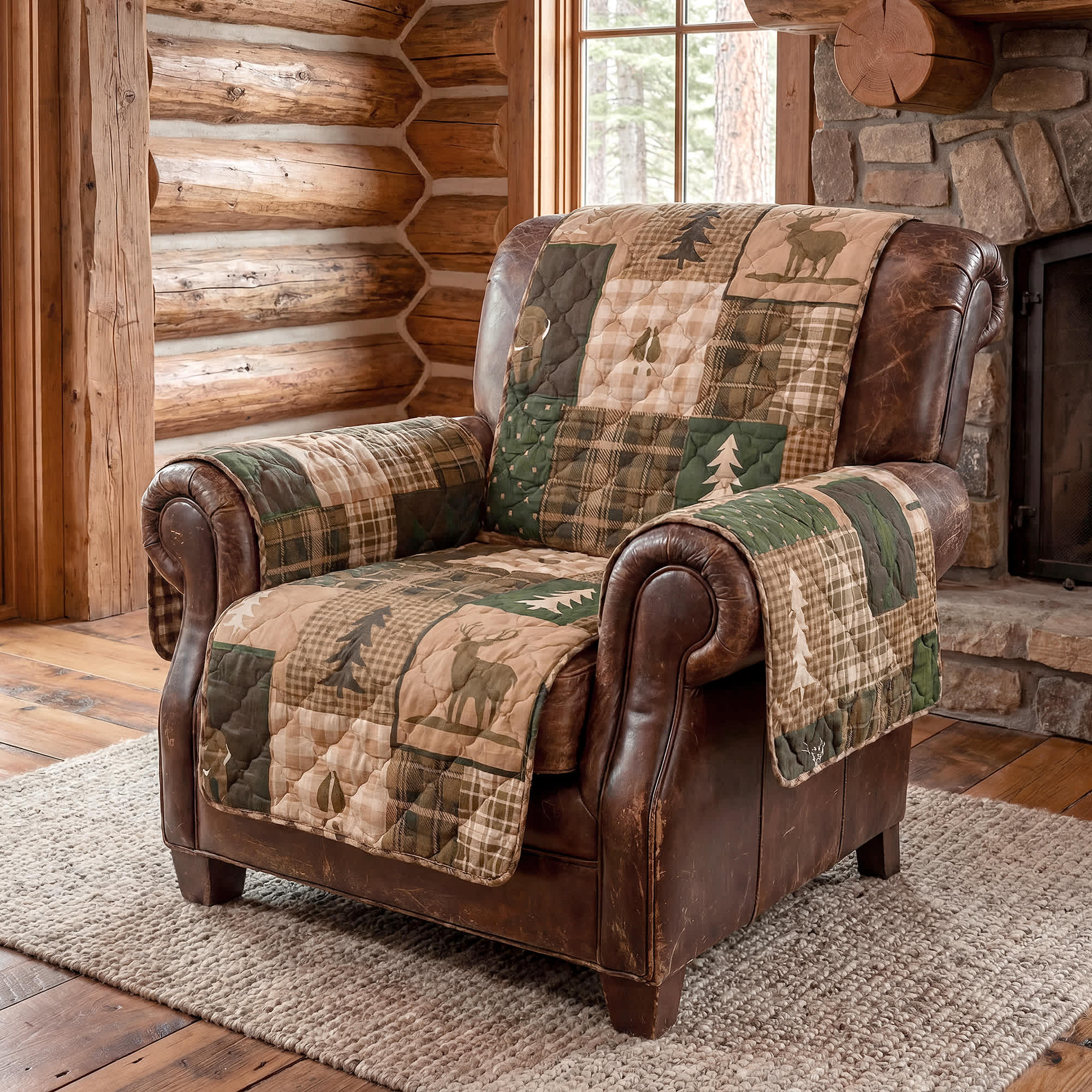 Donna Sharp Green Forest Chair Cover